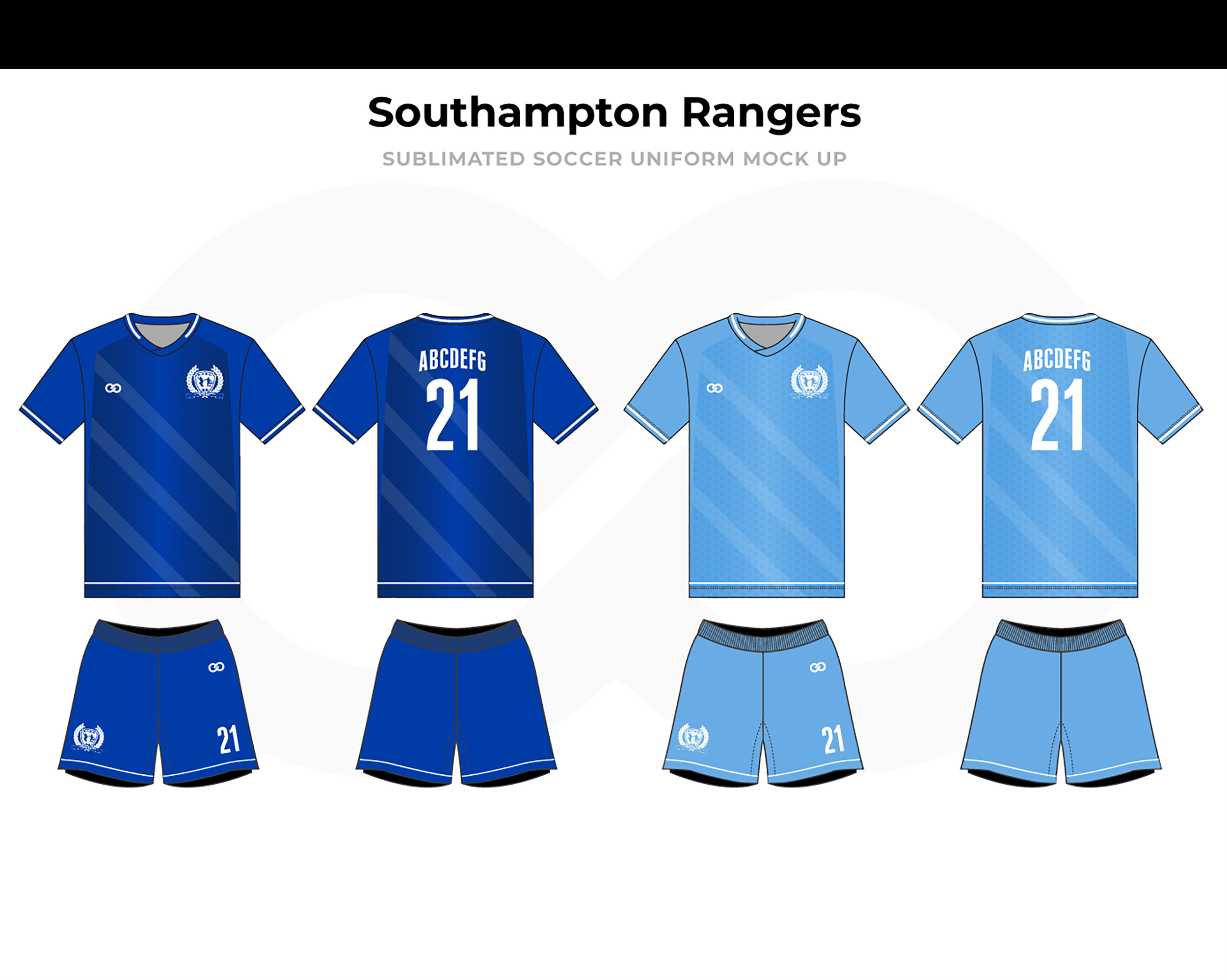 Sky Blue and Navy Blue Plain Soccer - Buy Jersey Design