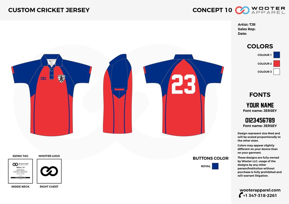 red and blue jersey design