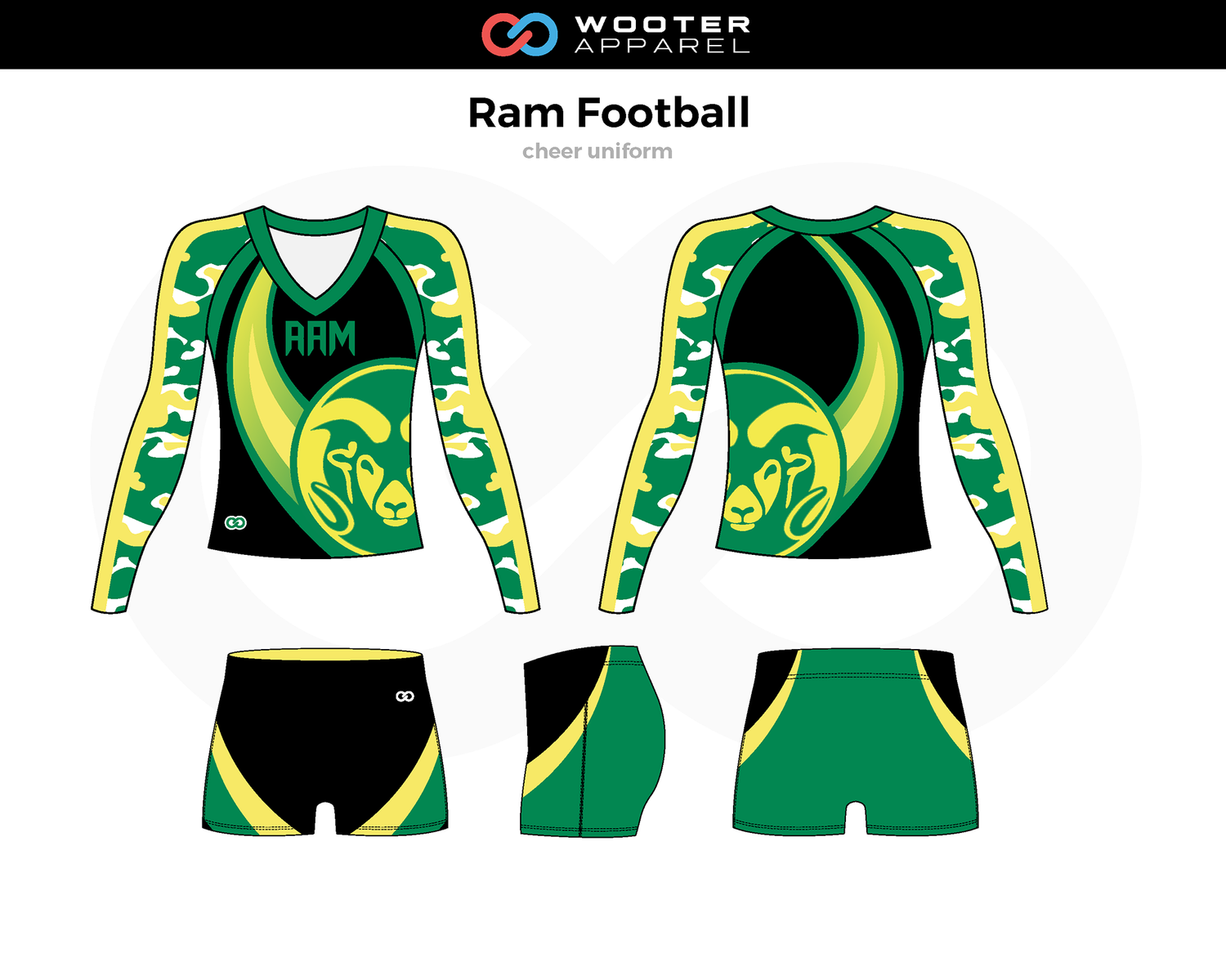 Cheerleading Uniform Design - Rams - Black and Green.png