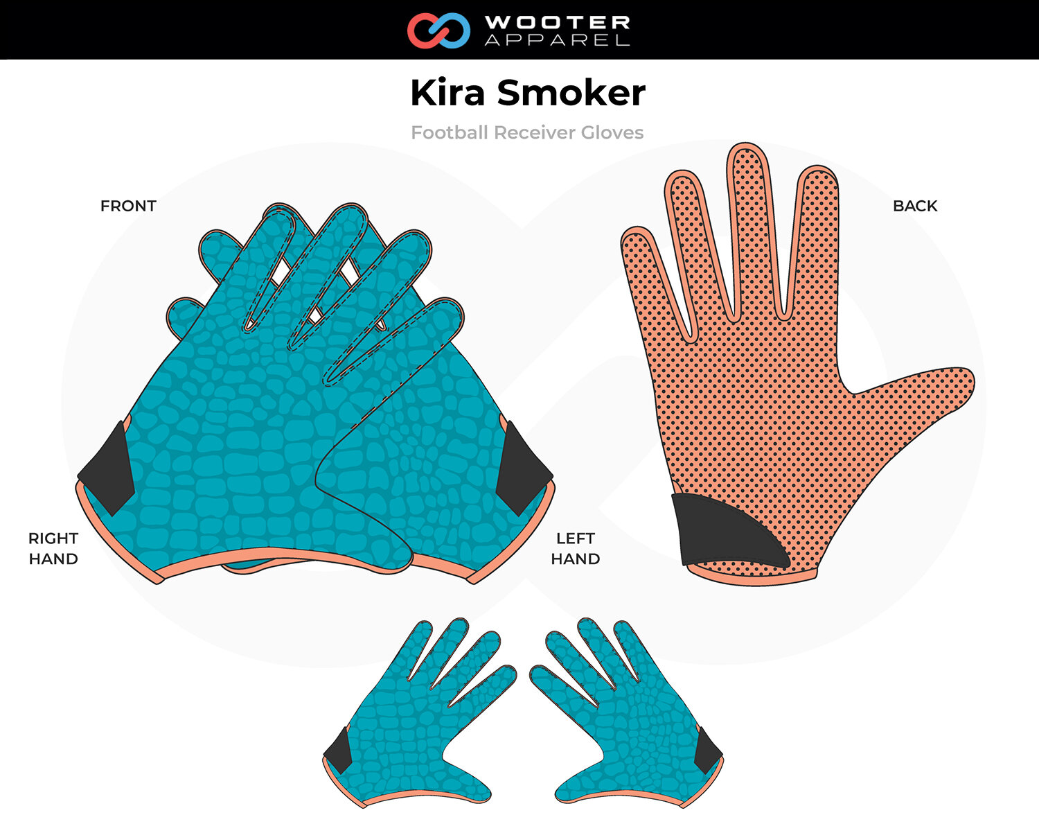 Reptile Football Gloves - Kira Smoker Custom Football Gloves