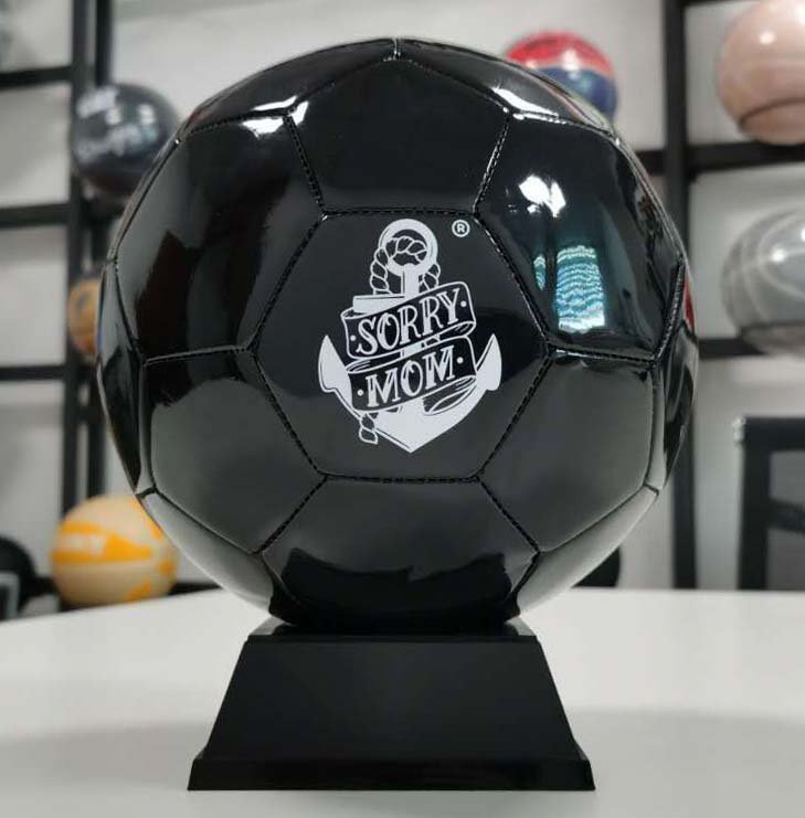 Custom soccer ball with team logo