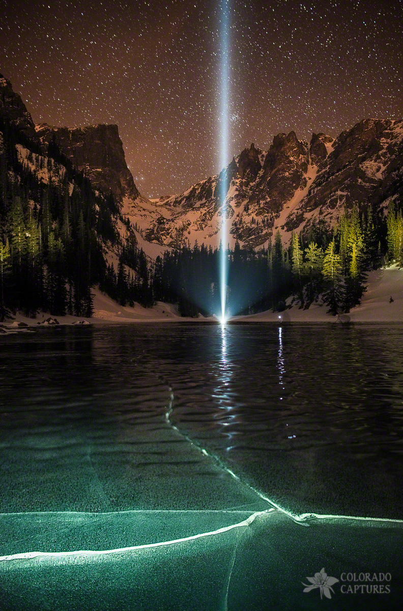 Frozen Illumination At Dream Lake