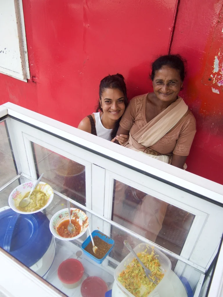 Rotis are the go-to snack here:&nbsp;thin warm flatbreads rolled with a dollop of curried broad beans,&nbsp;pickled mango and green chili.