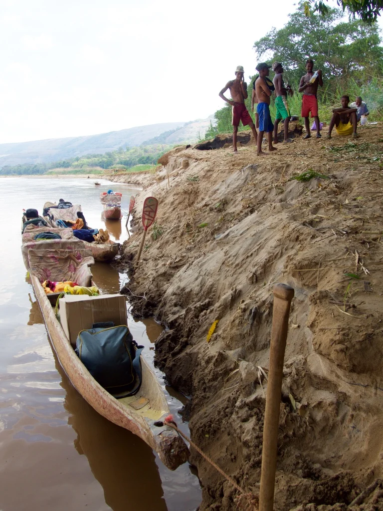 We spent two days canoeing down the Tsiribihima River. On the first night we had a close encounter with pirates, narrowly escaping downriver in the middle of the night.