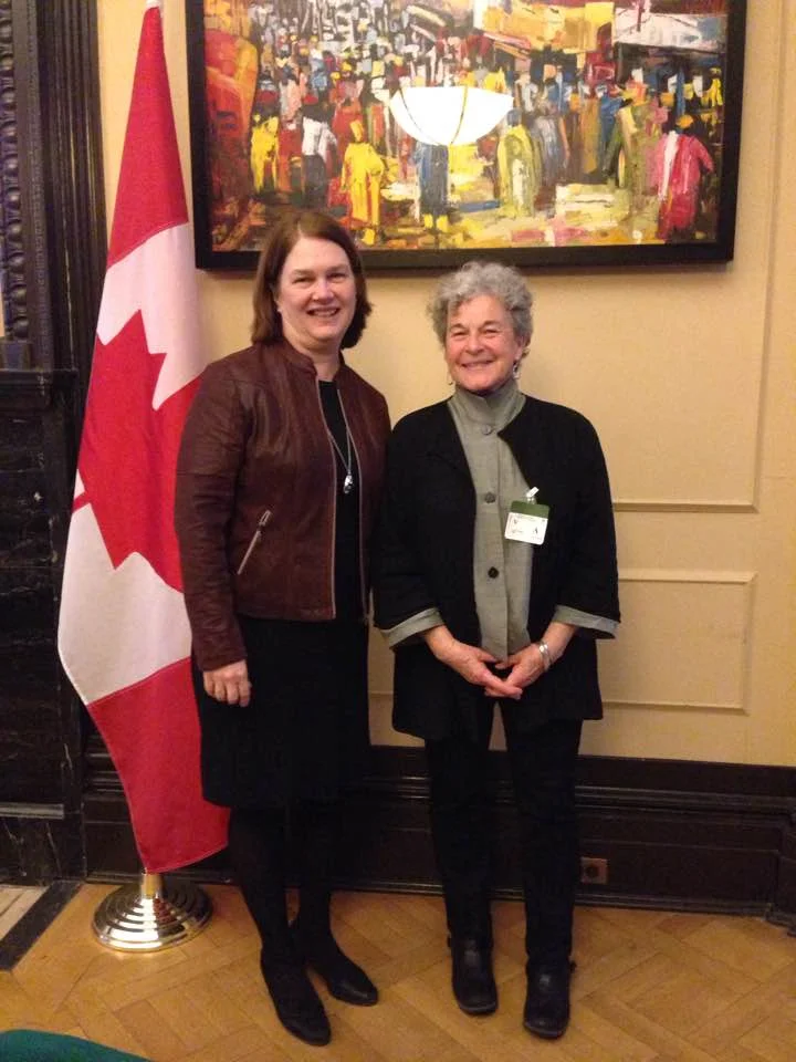 MSTH founding member Leslie McBain meeting with Jane Philpott, Federal Minister of Health