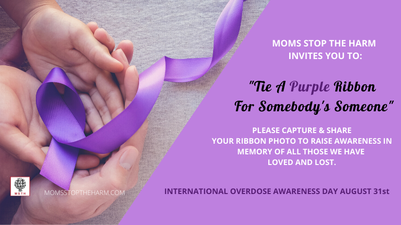 Tie A Purple Ribbon For Somebody's Someone — Moms Stop The Harm
