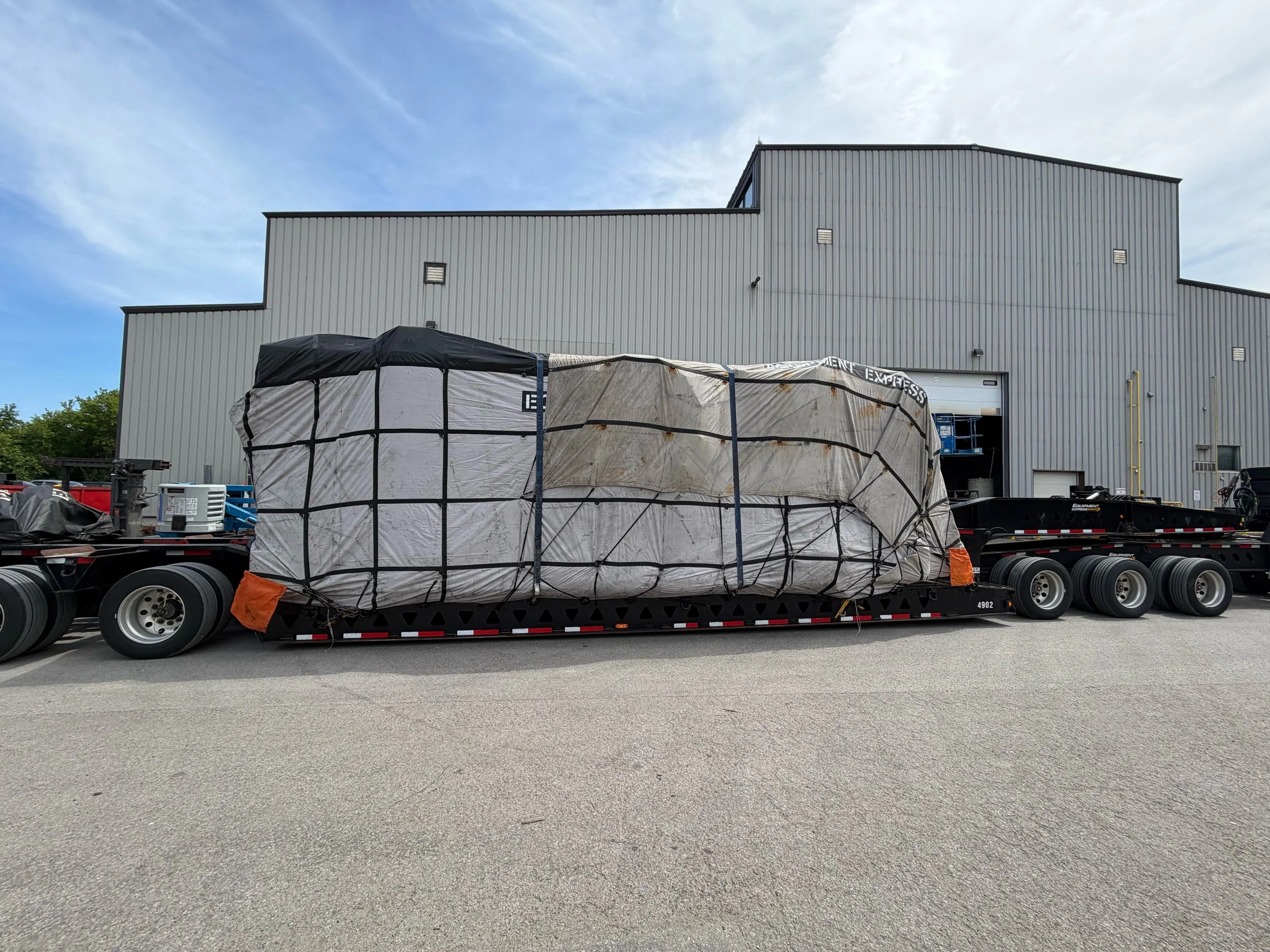 Another successful specialized transport completed.

This 160,000 lb HOF Crown was safely delivered to Tillsonburg, Ontario. While we strive to make every move look seamless, every successful haul is the result of careful planning, skilled operators,