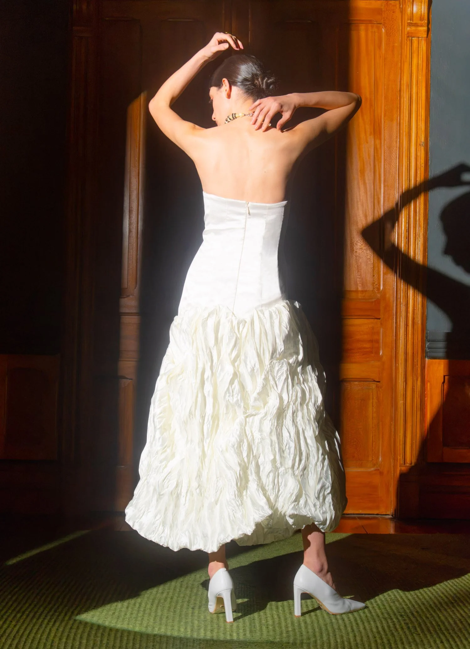 Look—12—Strapless Crushed Dress—View More