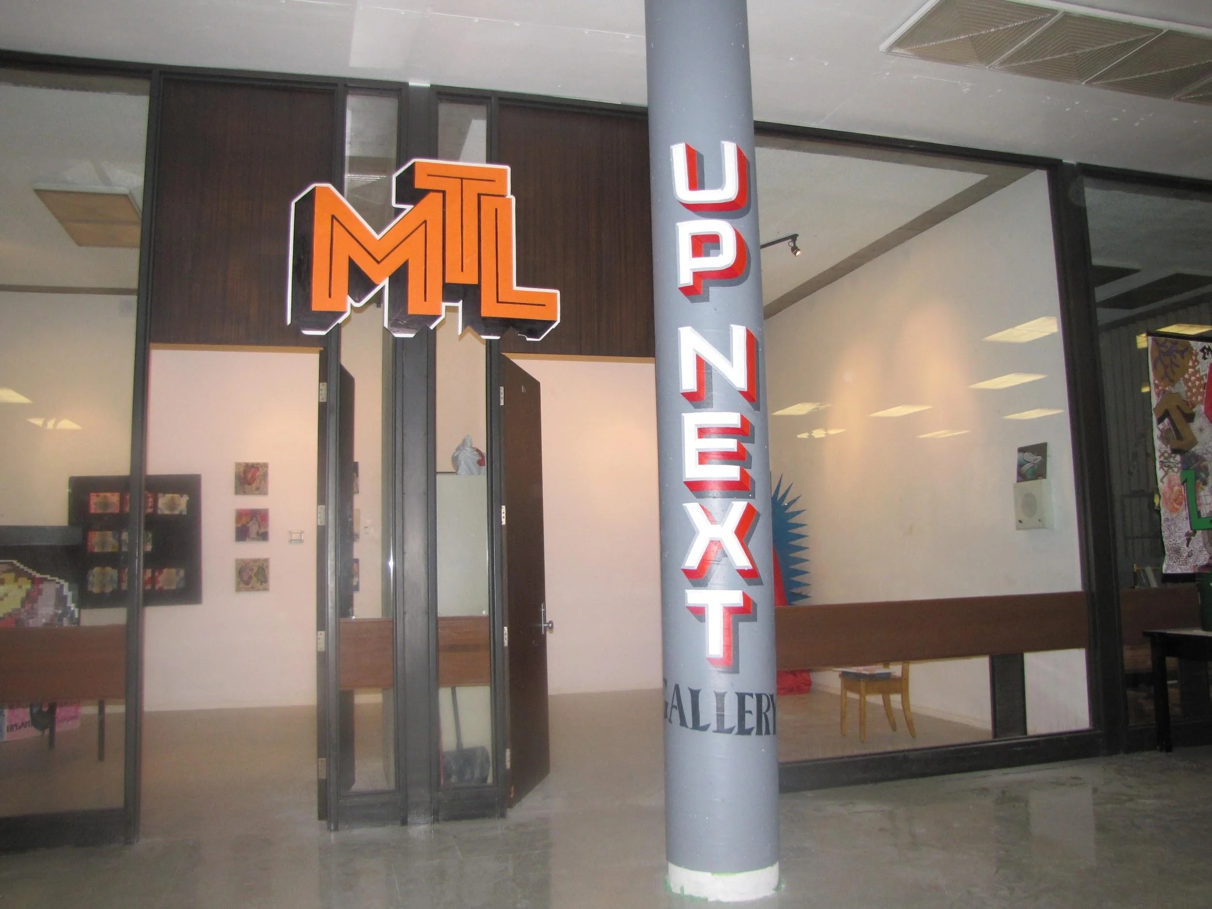 The student-curated Up Next gallery in MHS