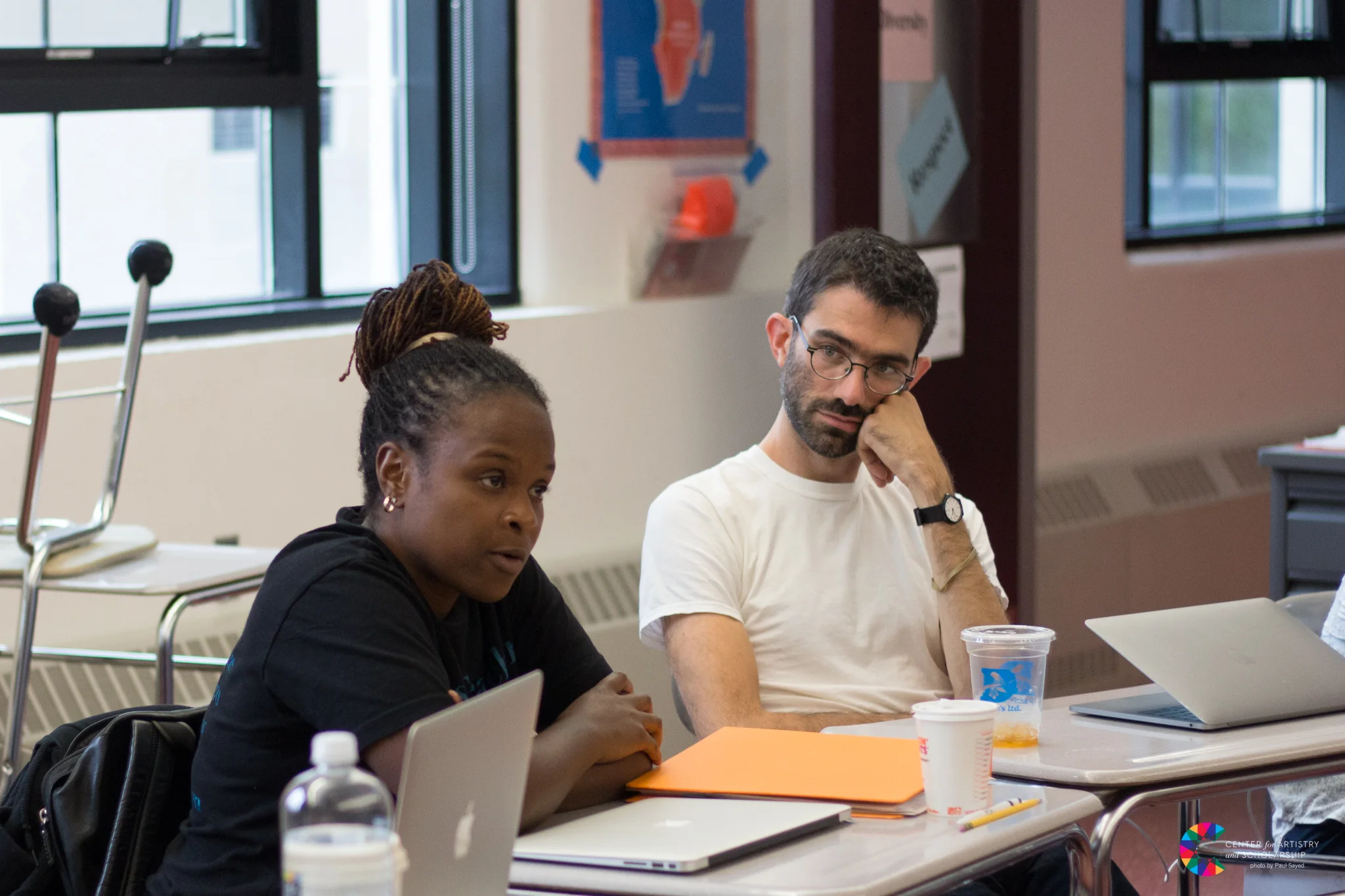 Alec Resnick (left) with Shantae Toole (right) at a PSi meeting.