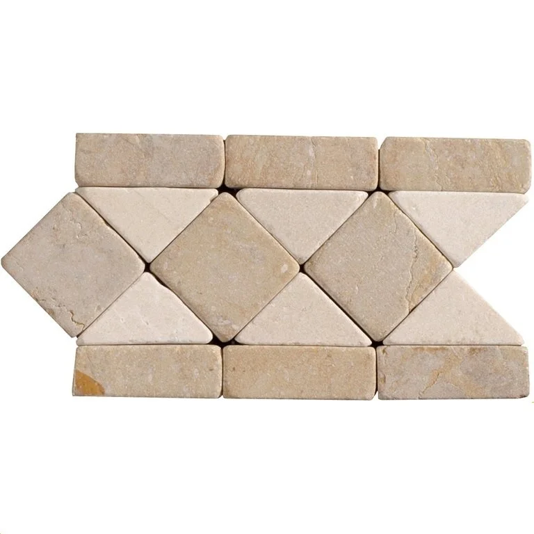 Giallo Reale Crema Marfil Tumbled 3x12