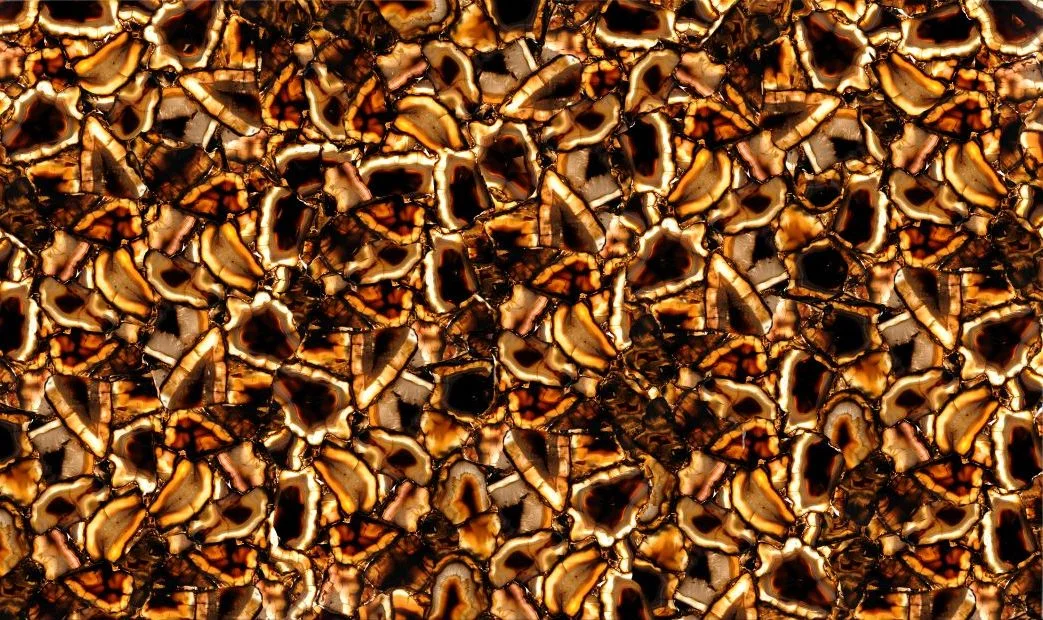 Agate Umbra with Gold - Backlit