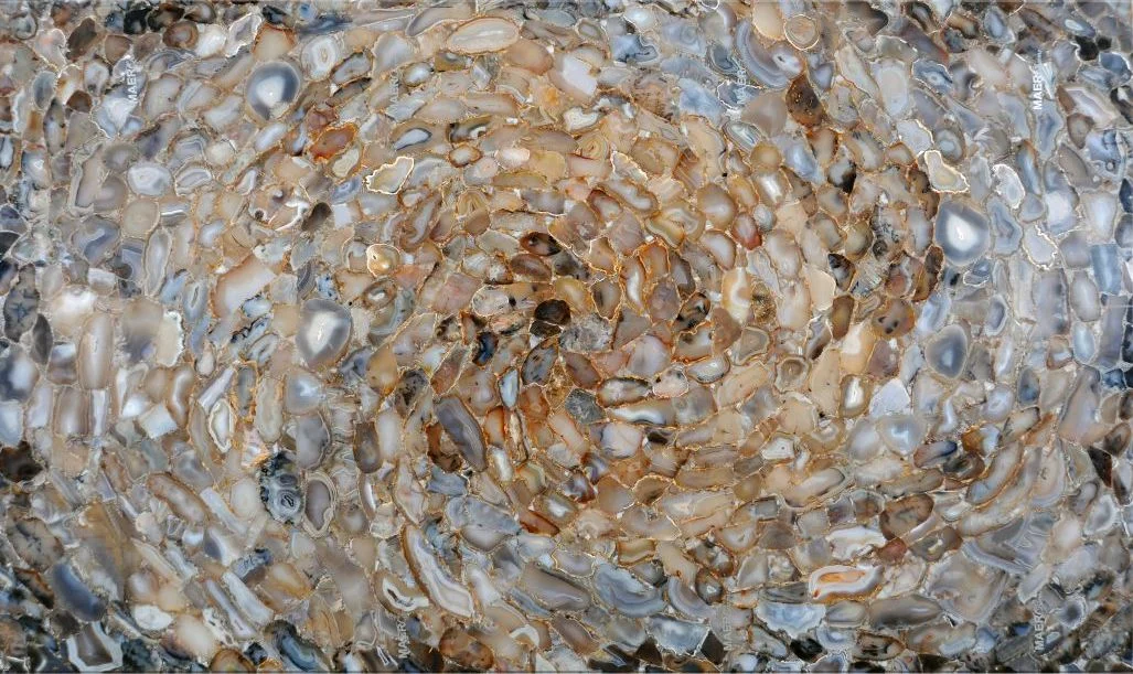 Agate Rubane Tornado with Gold