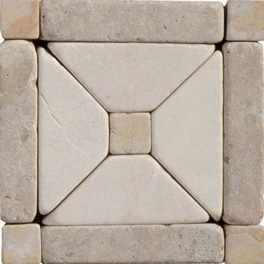Gialo Reale Crema Noce tumbled Corner 3x3