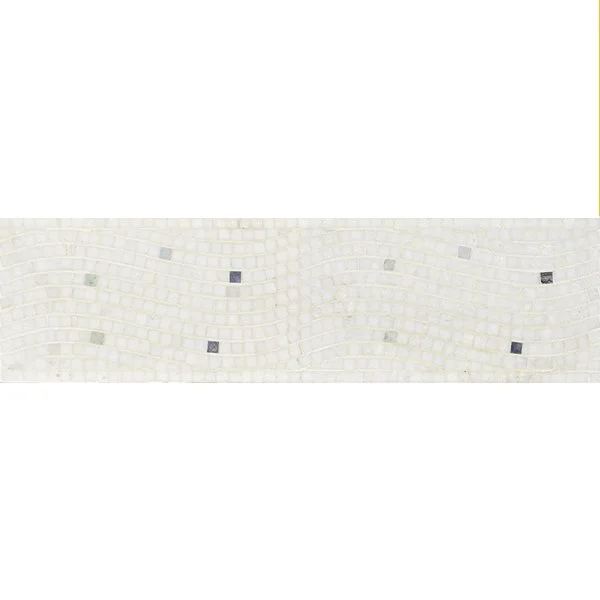 Blue Celeste Swirly Snow White 6 1/8 x 6 1/8