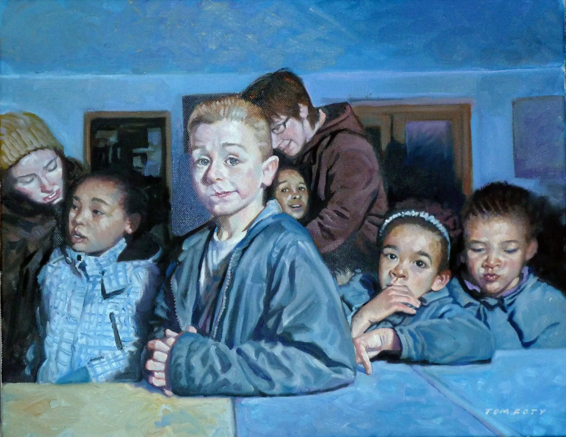 Study in Blues. 14x18". framed, Oils. $5000.
