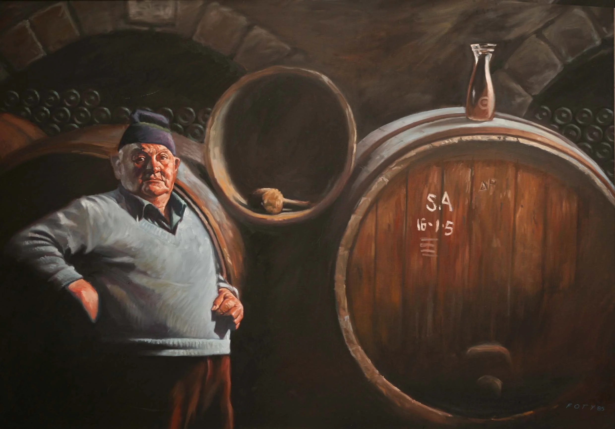 Wine Maker art. 30x40" Oils. $4000