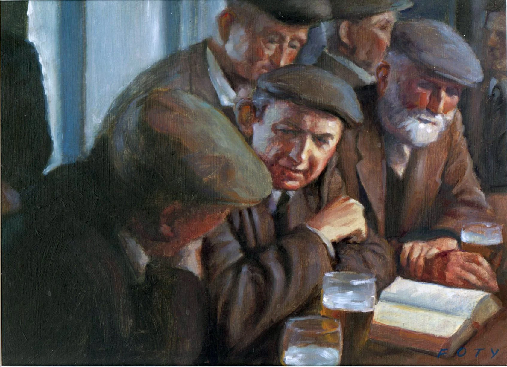 Pub art    9x6.5". Oils. $800
