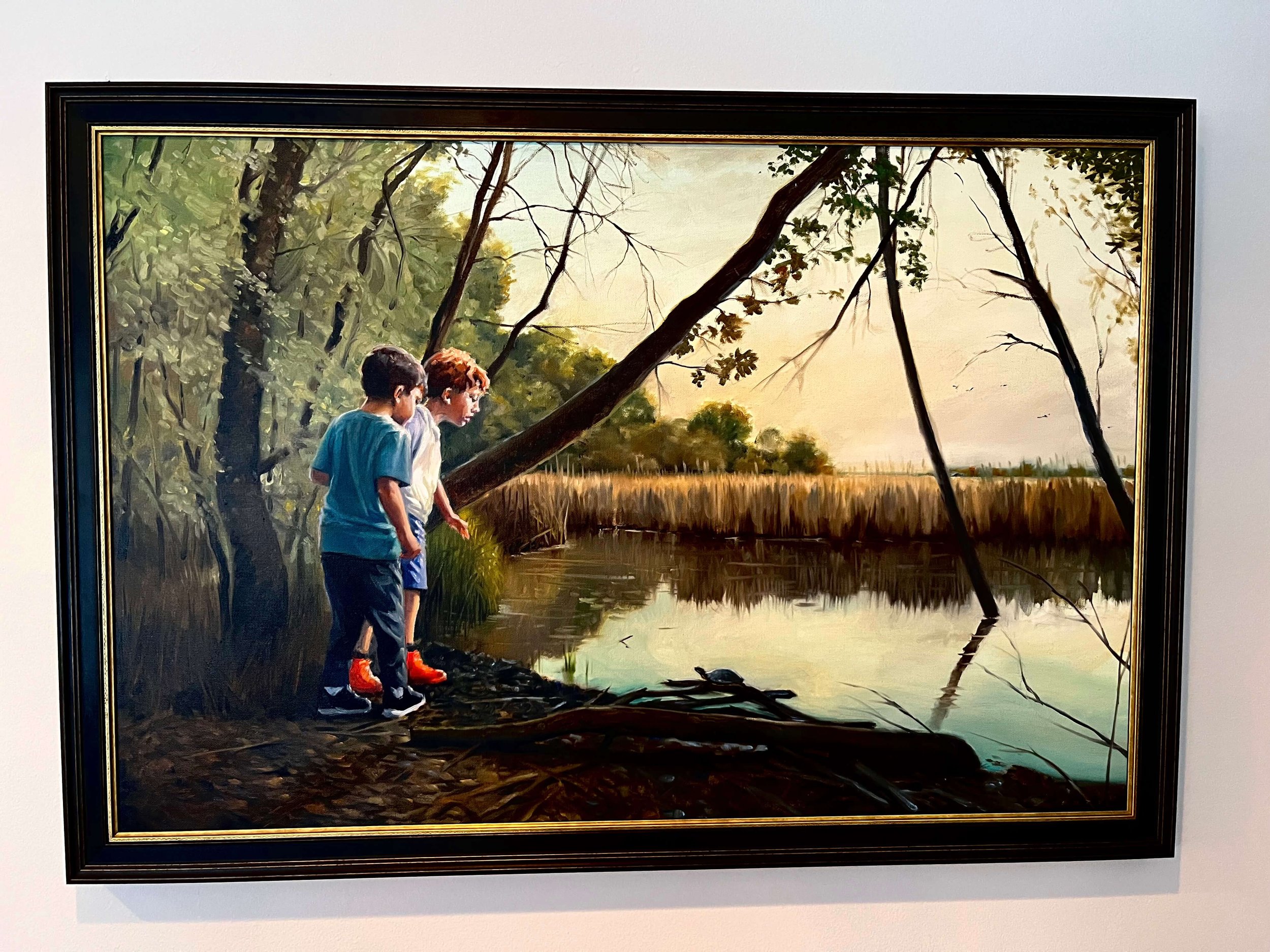 "Curiosity" oils framed 29"x 41" 
$1600