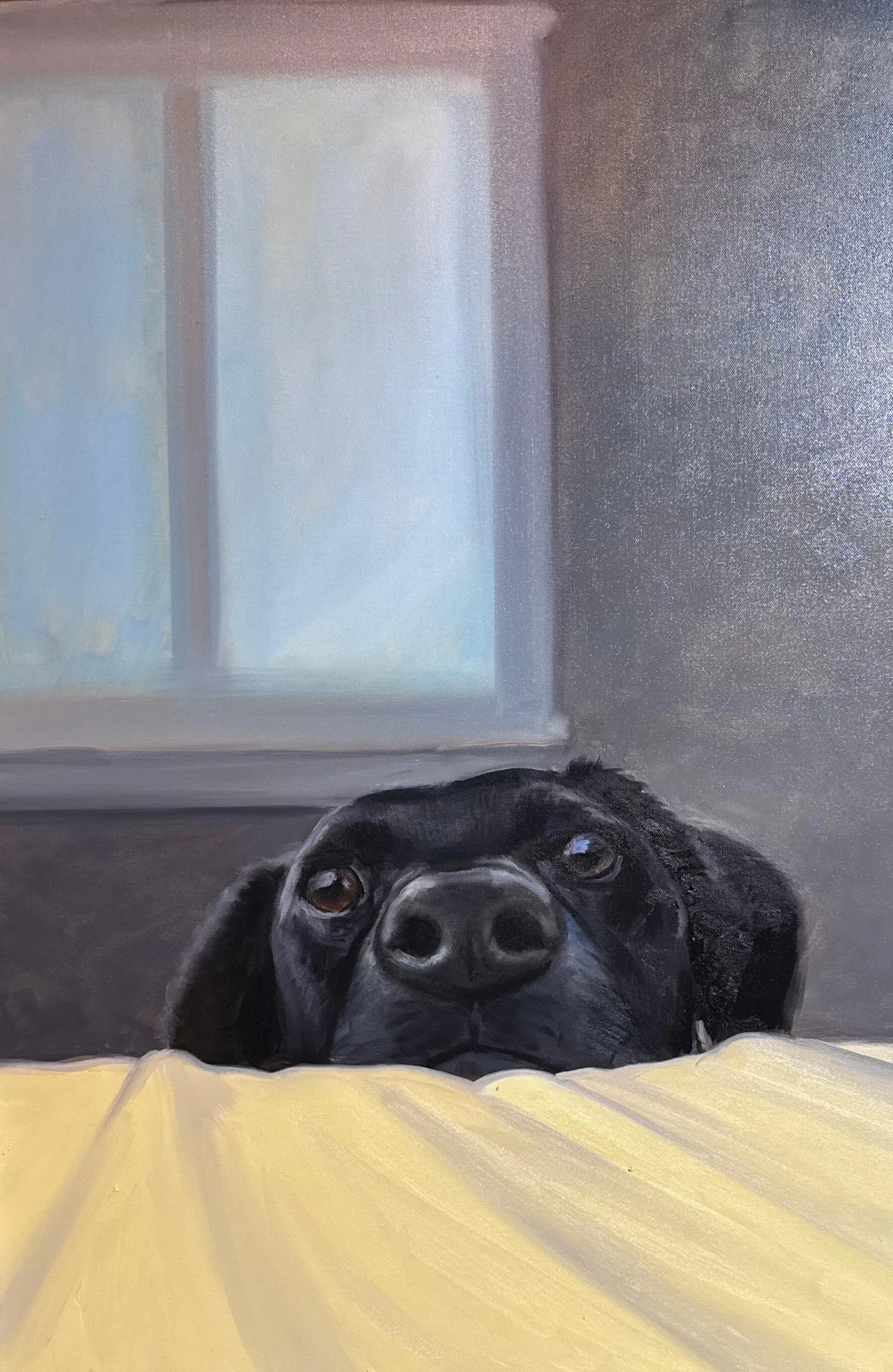 "Lab" 24x36" oils unframed 
$500