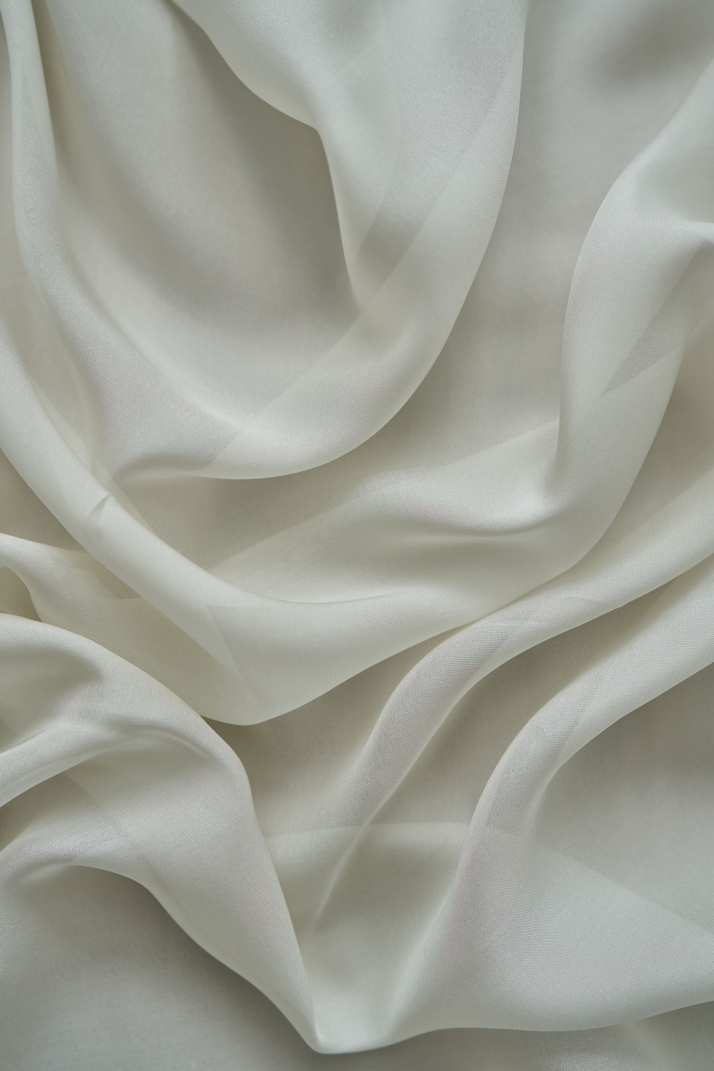 Bone Silk Satin Chiffon