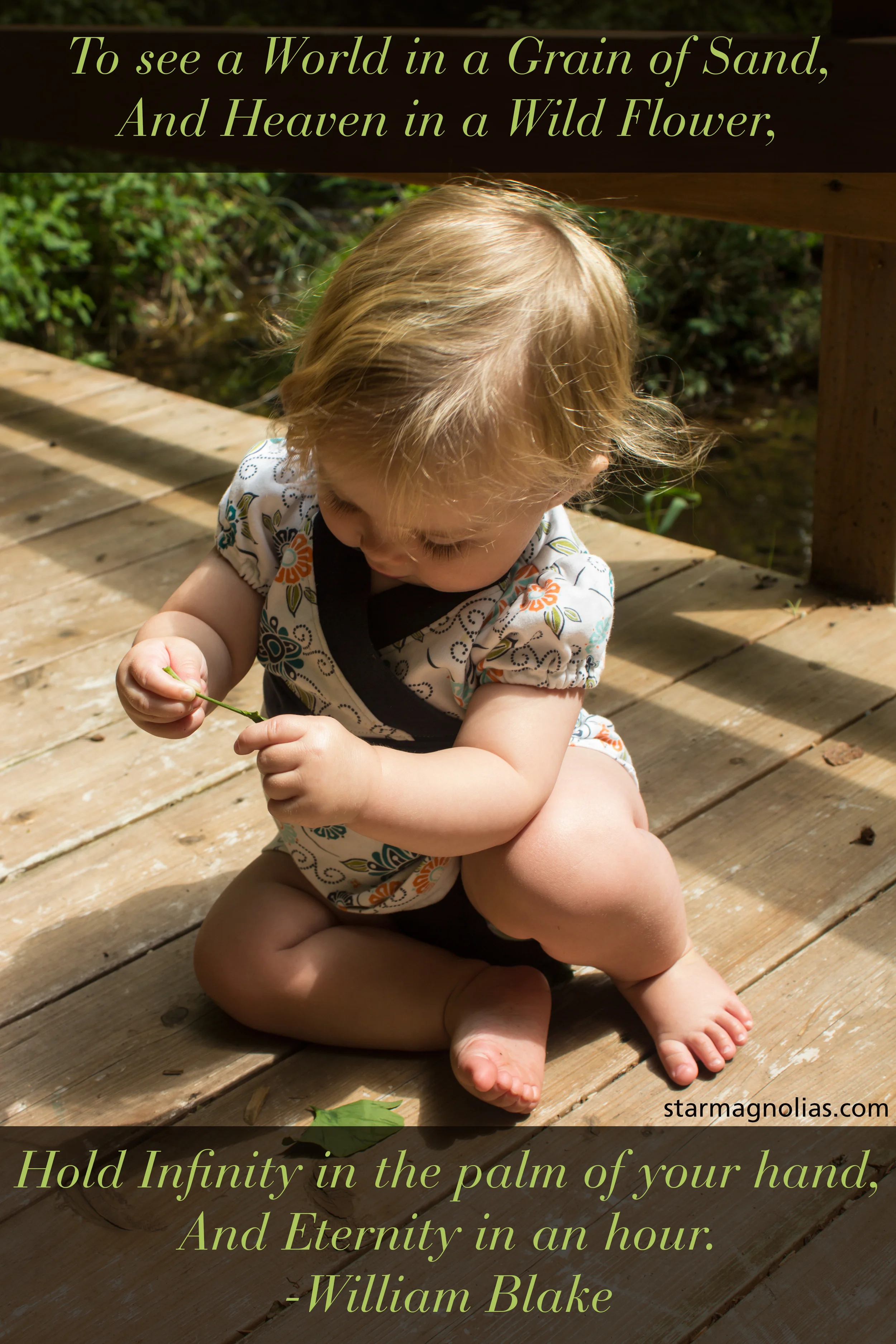 One of my favorite photos I took of my daughter when she was just shy of 1 year old.