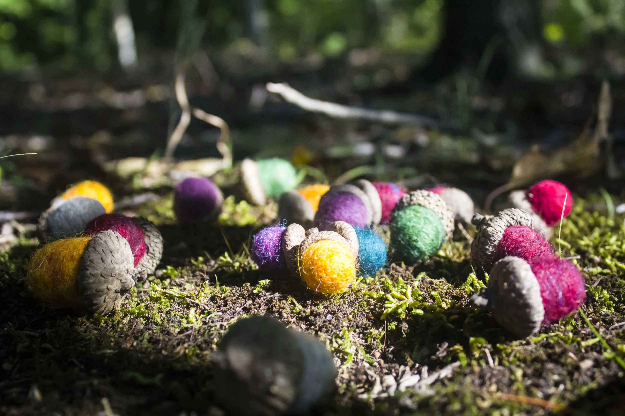 Lovely felt acorns