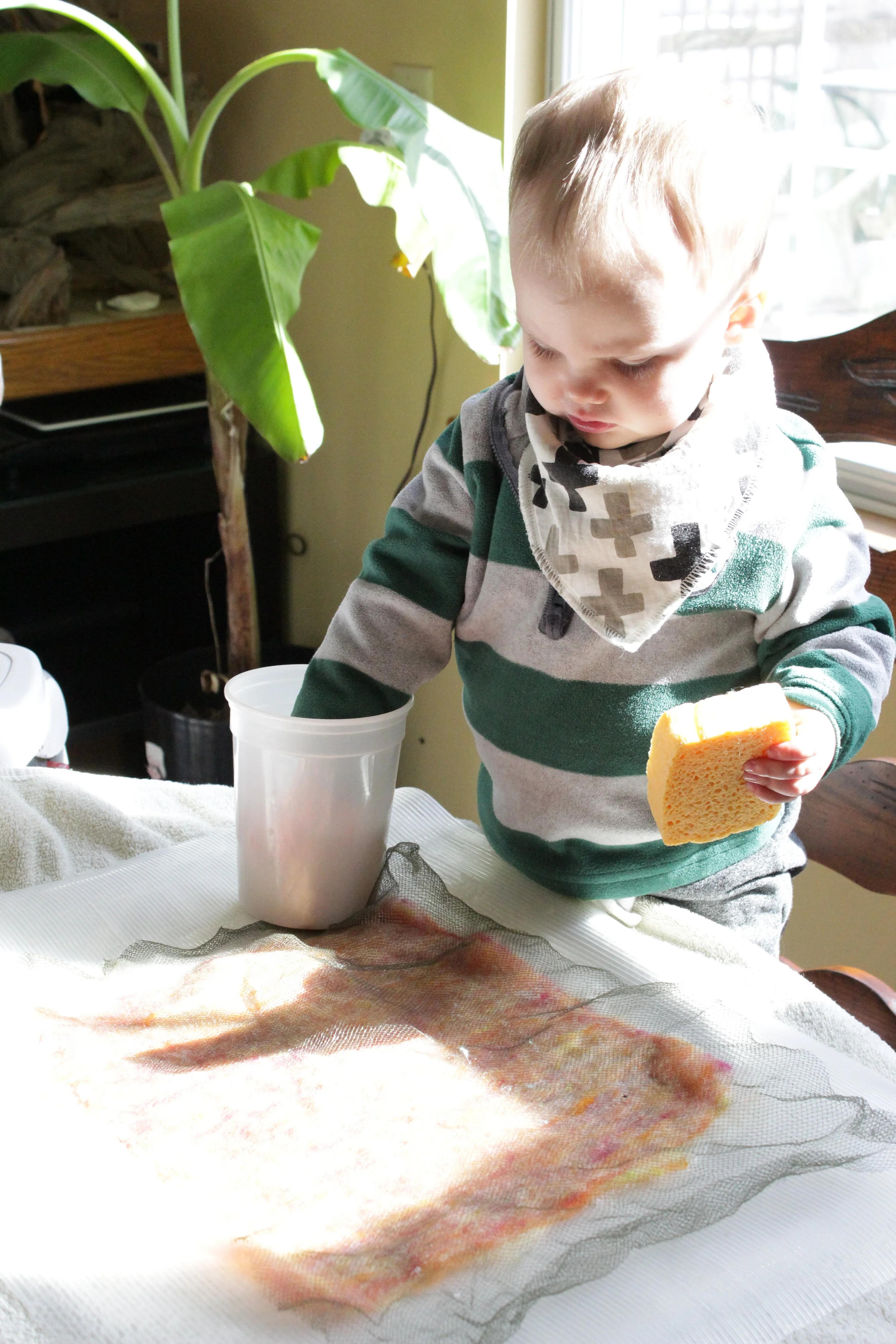Wet felting with toddlers can be fun!