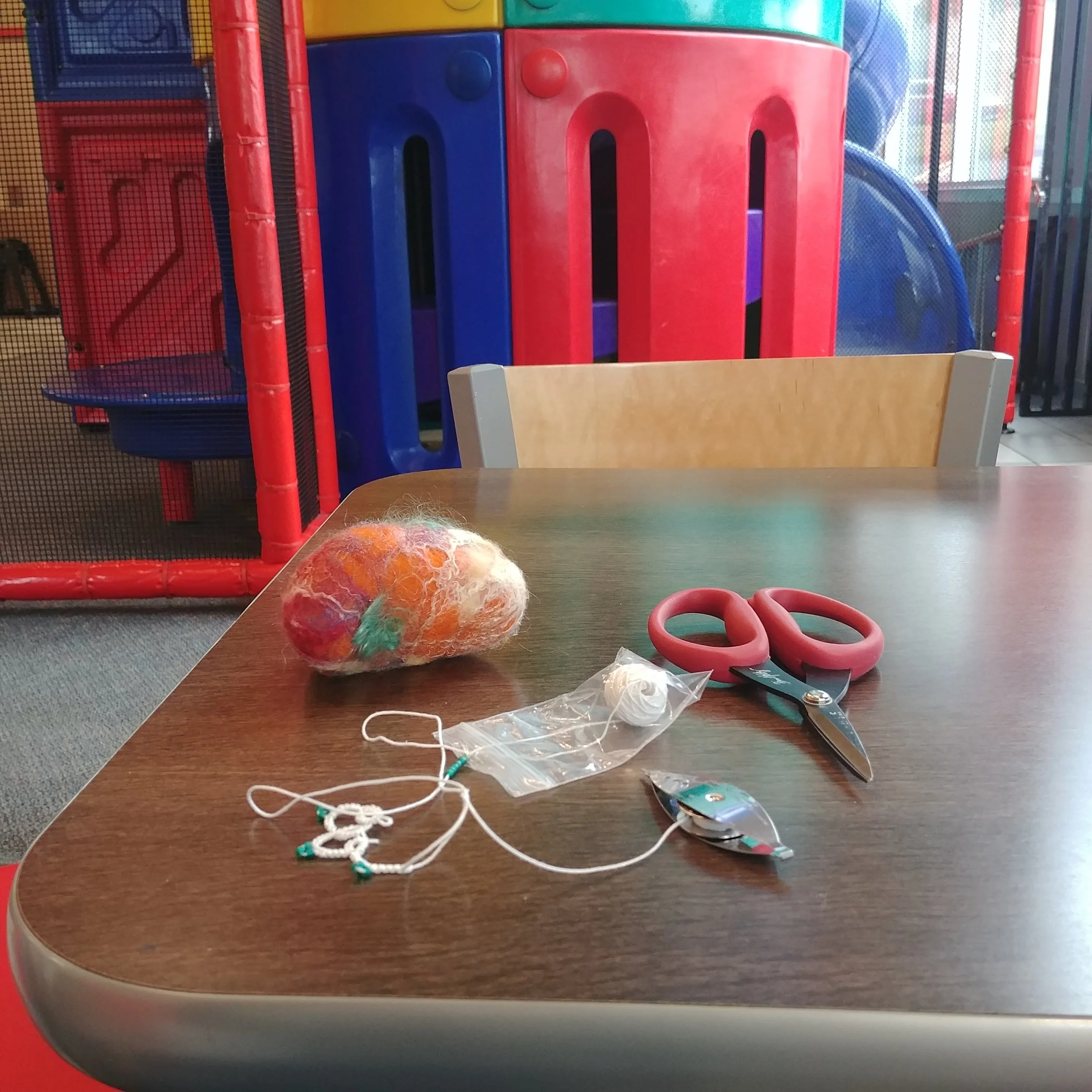 Shuttle Tatting at the Burger King playground