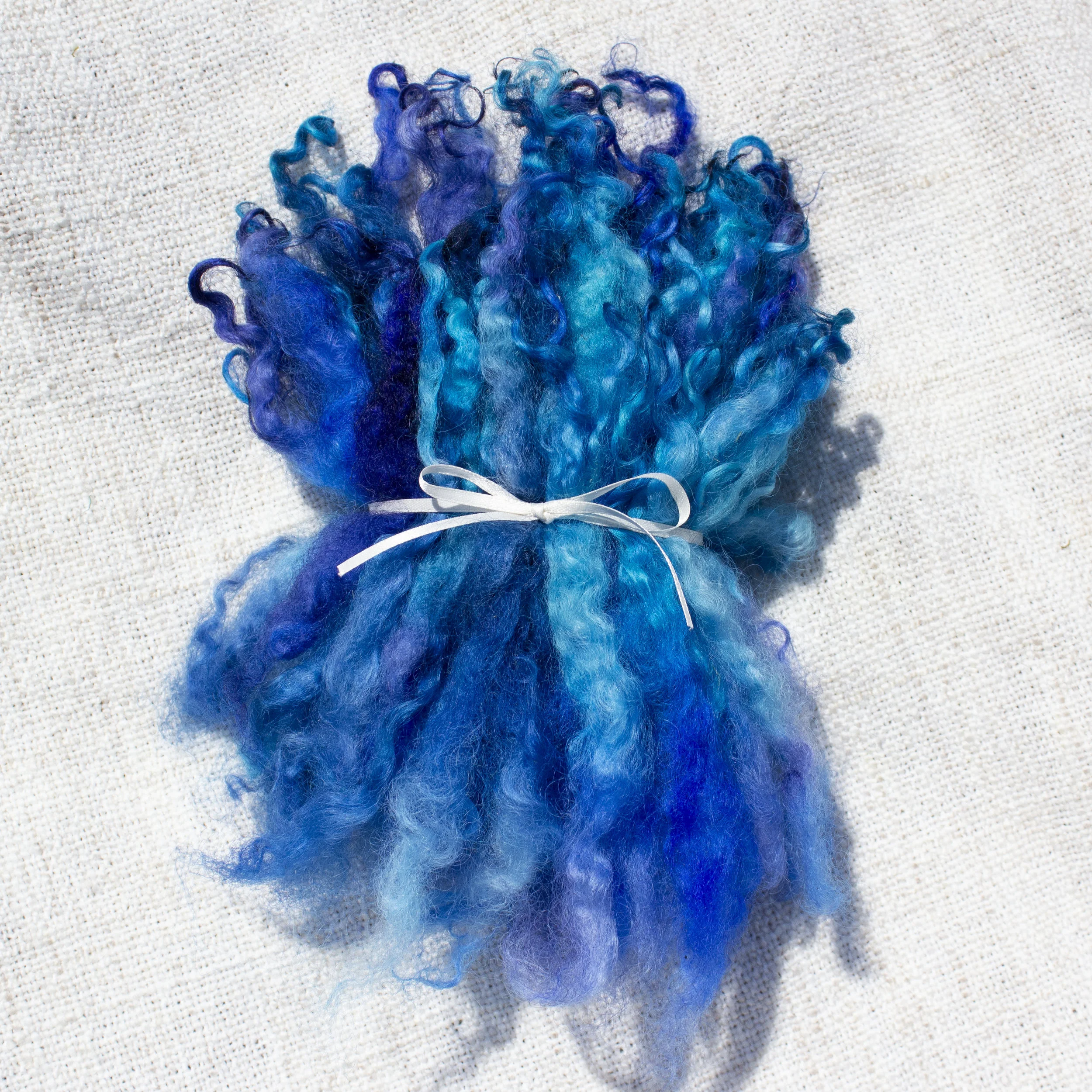 Wensleydale x Romney Locks - Blueberry Girl