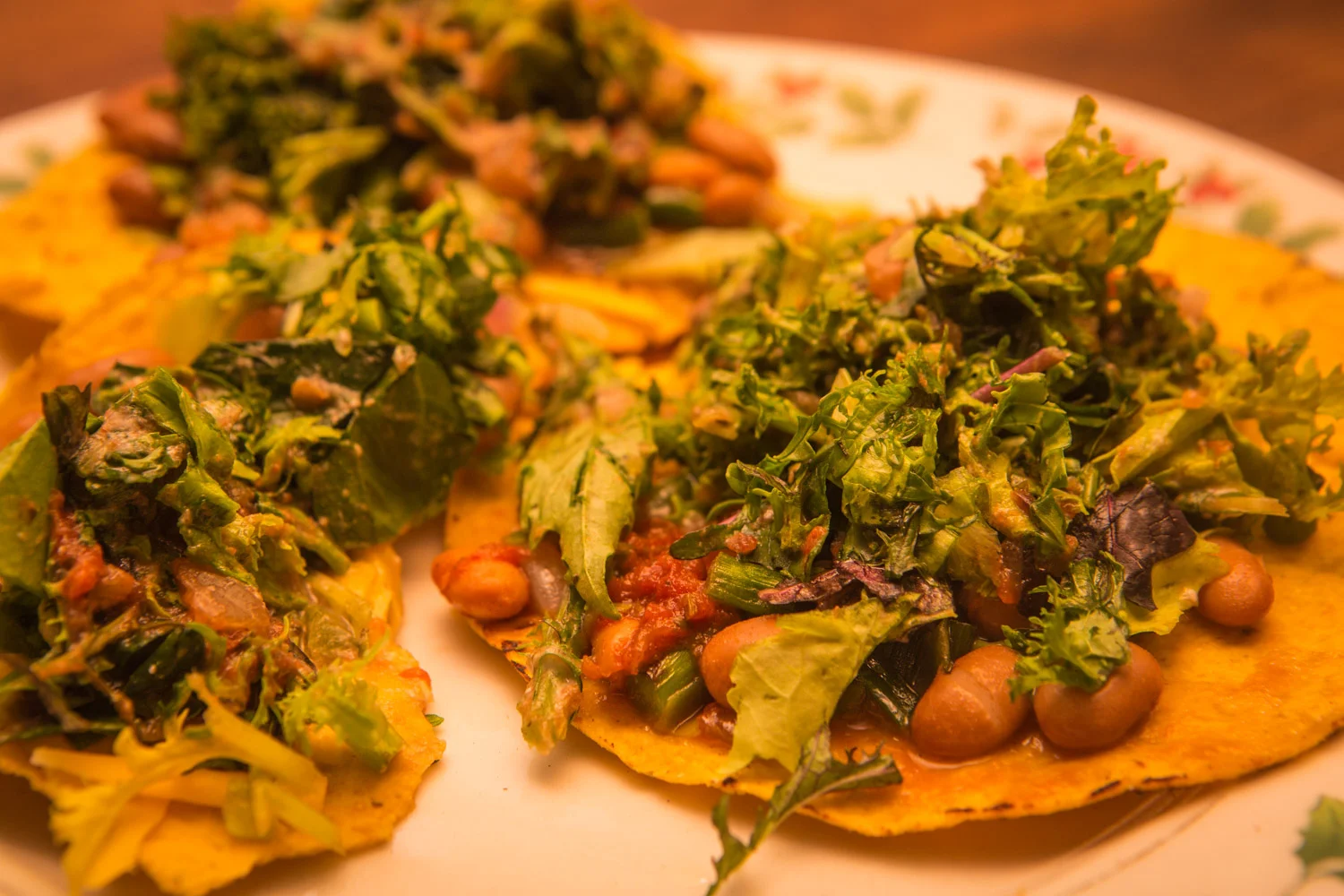  This made a fast, easy, fresh from the field dinner for us on Monday this week. Minimal cooking, less than 20 minutes from idea to table, and uses several of this week’s subscription box ingredients. We used flat crispy corn tortillas, but you could also use taco shells, or roll it into soft tortillas for burrito-style. This recipe served two farmers. 