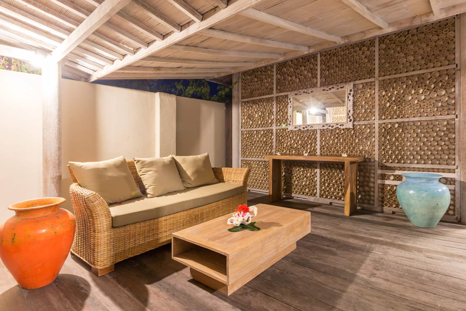 Private living room 2 bedrooms villa Avia villa resort - Gili Meno