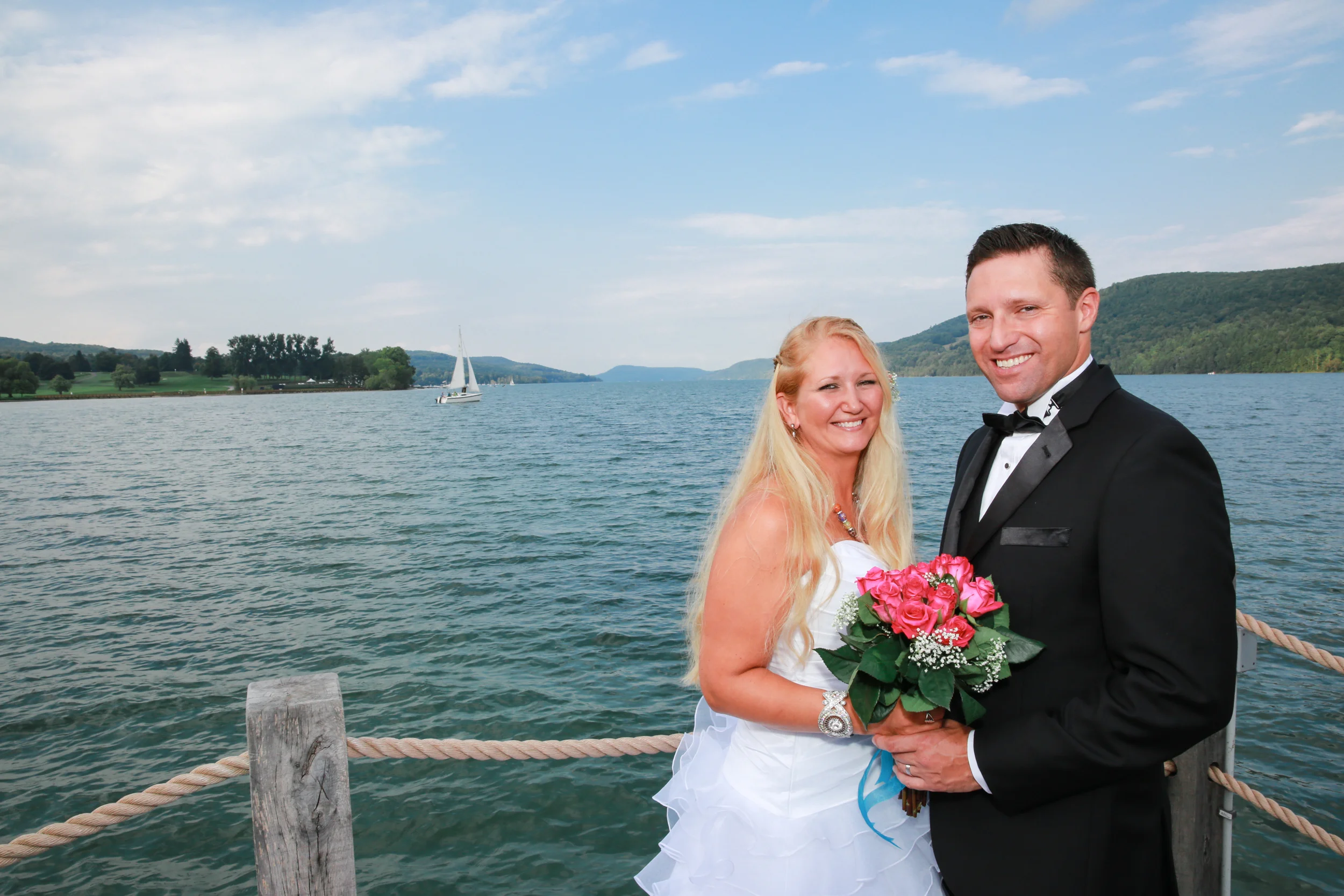 Formal wedding photo in Lake George