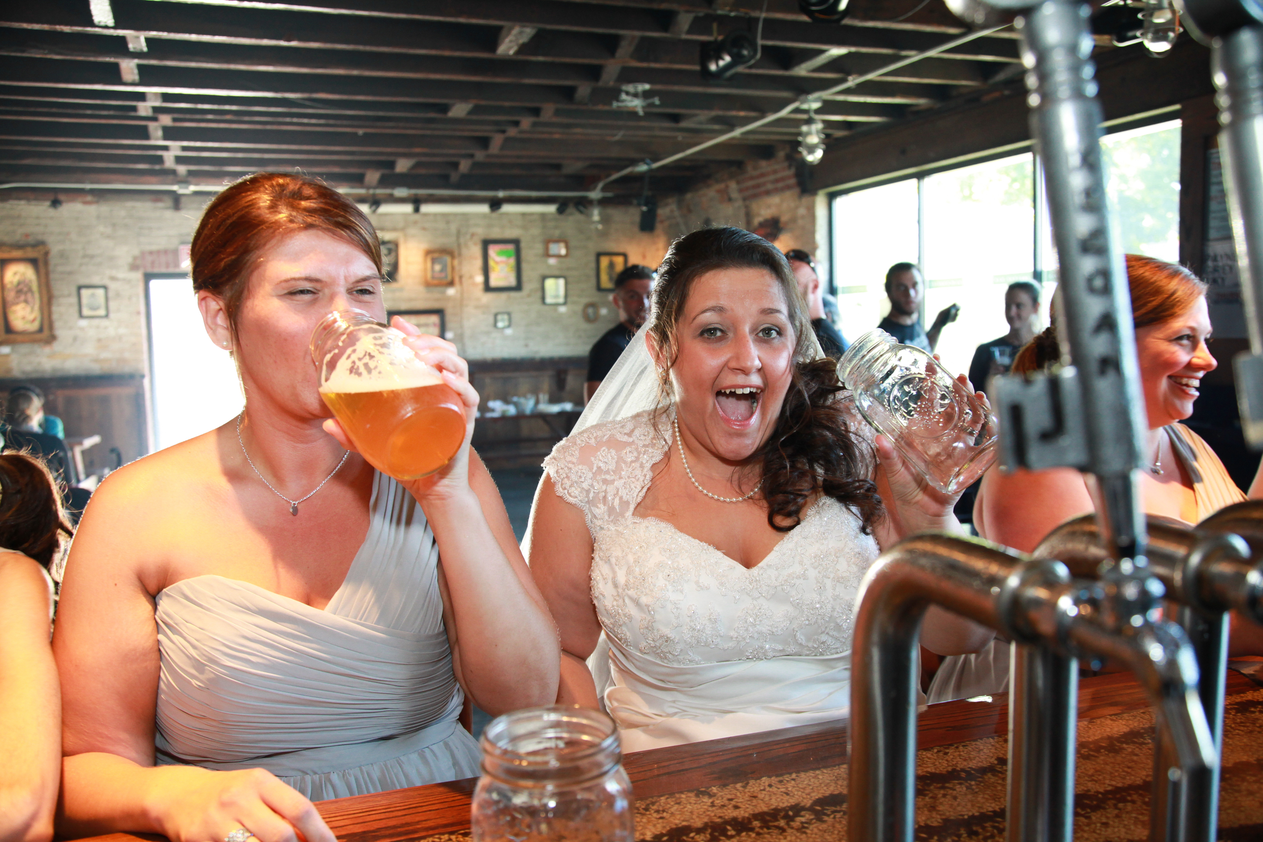 Bride at Keegan Ales in Kingston, NY