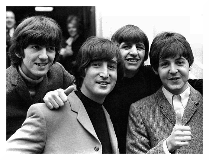 Oliver gives the thumbs up to The Beatles