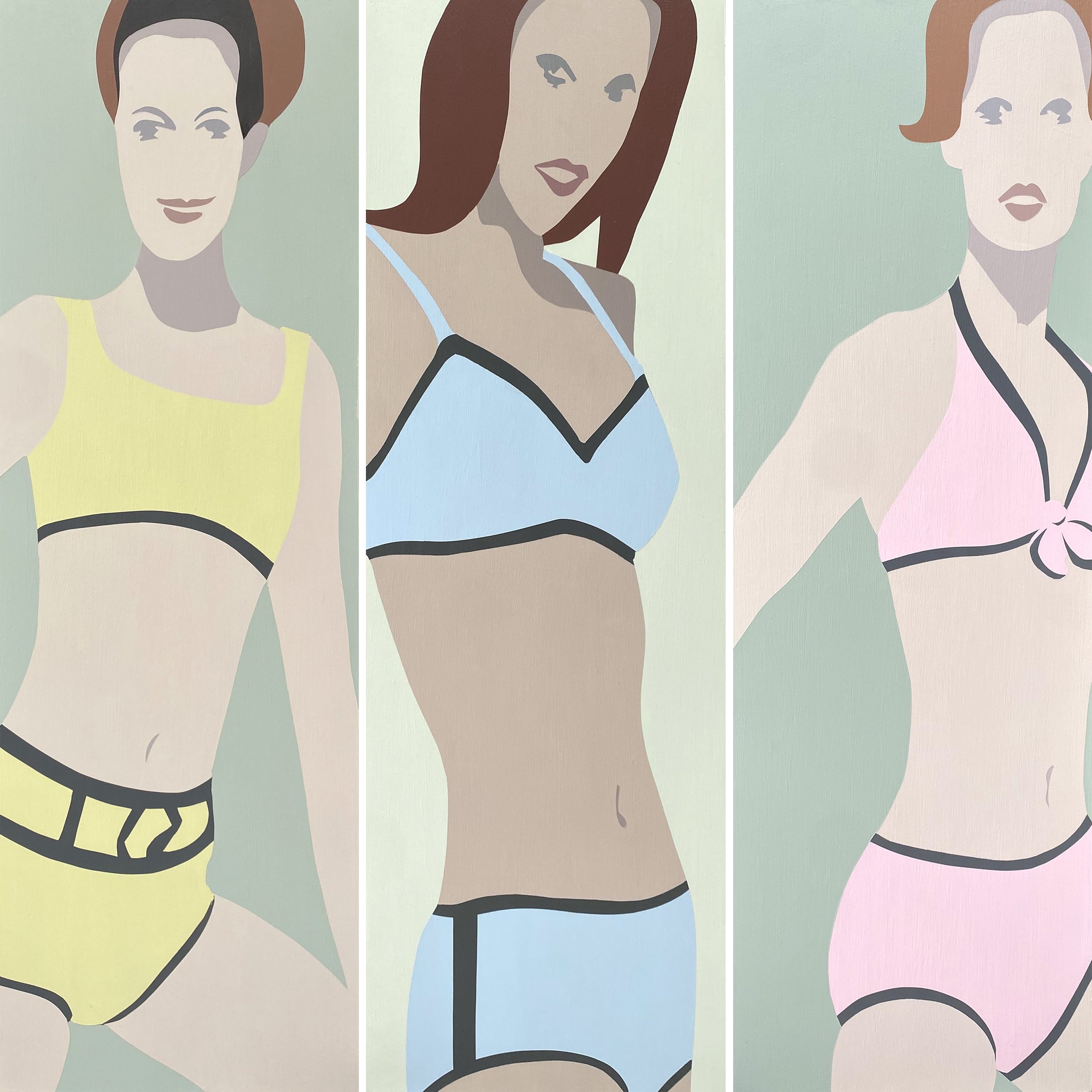 Ladies of the Canyon, (Triptych) 2022