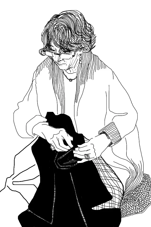 Mum fixing my jacket