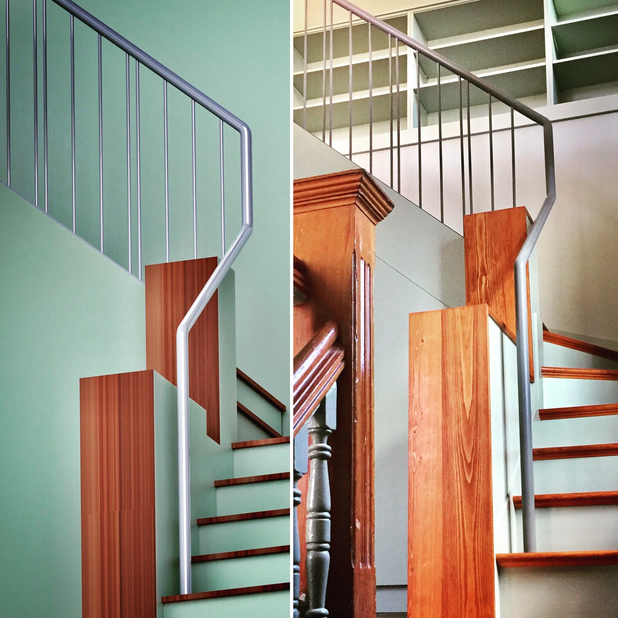 Stairway Before and After