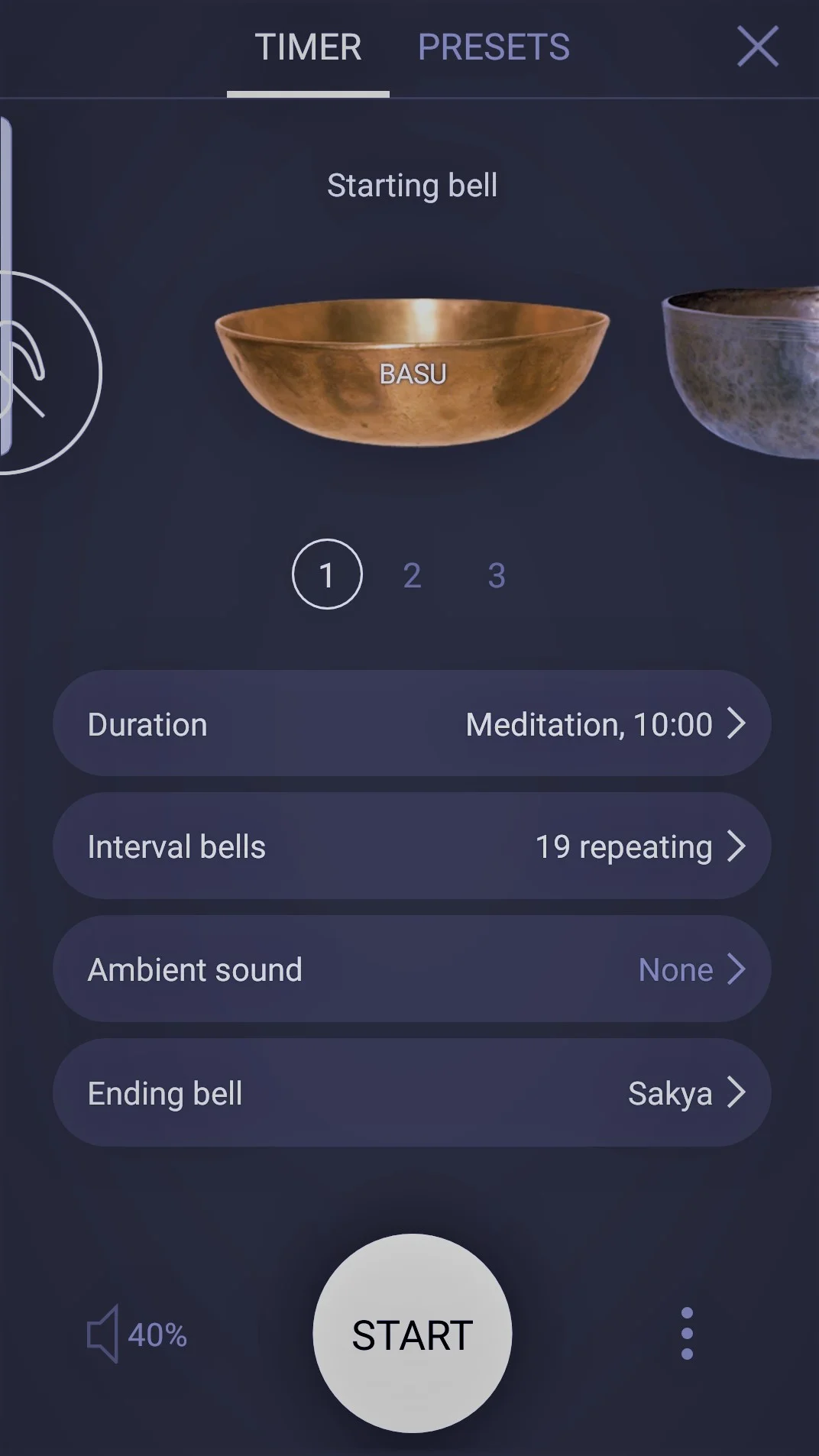 The personalized timer on Insight Timer.