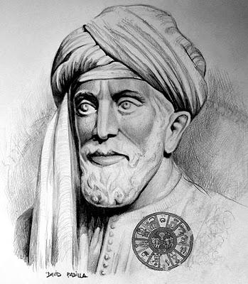 An artist's depiction of R' Shlomo ibn Gabriol, author of the piyyut, Kol Beru'ei