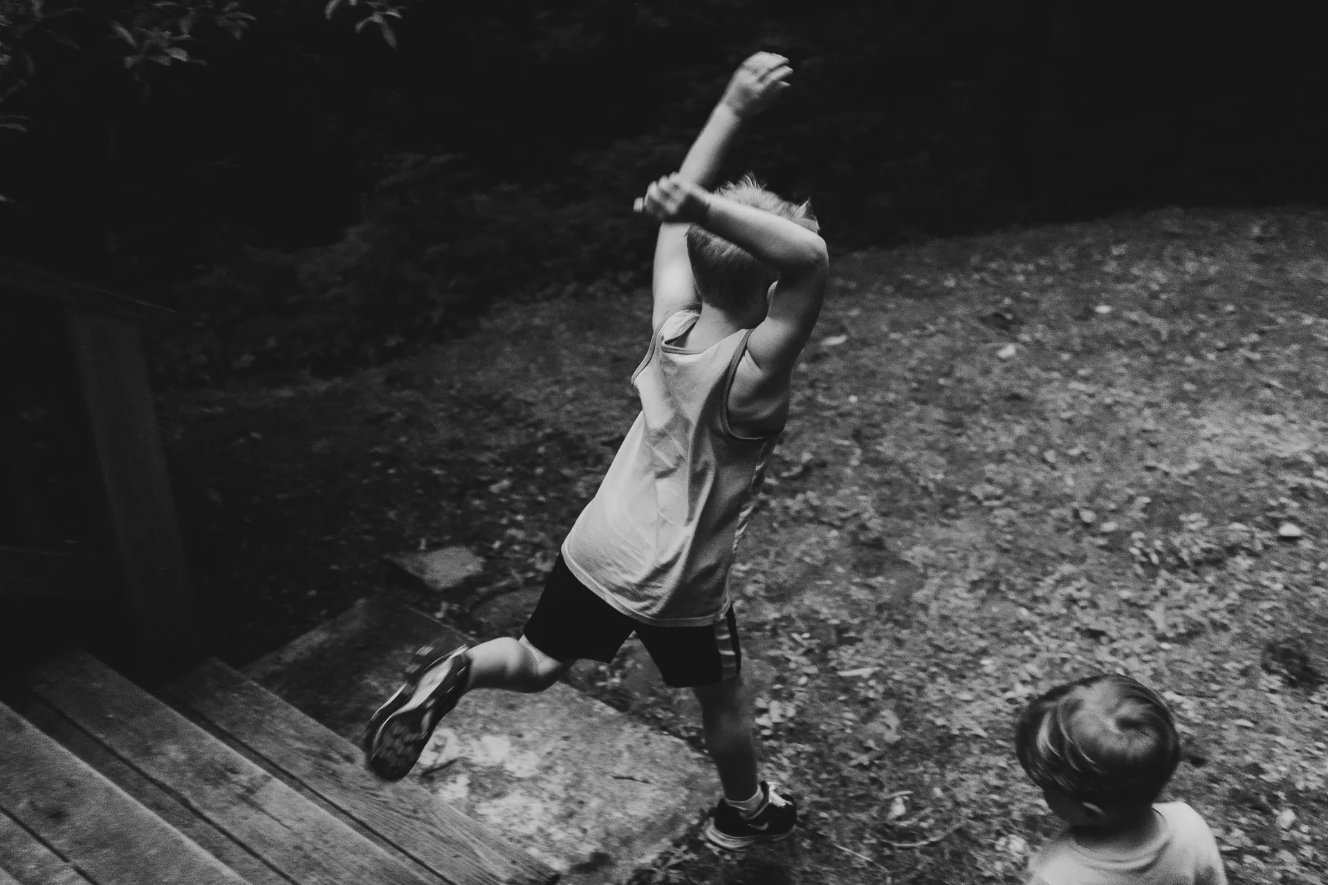 Boy Jumping Movement - Of Fate and Chaos - Family Documentary Photographer
