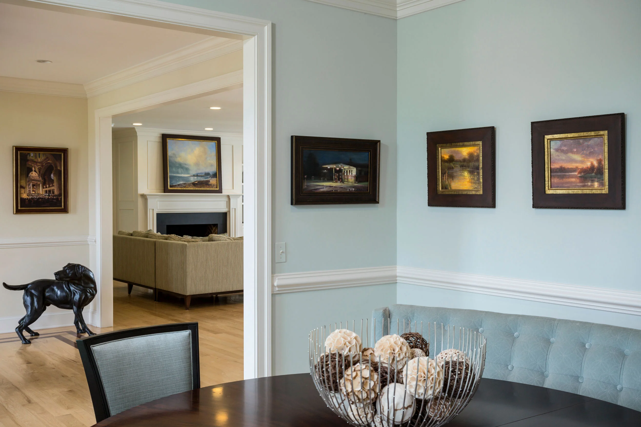 Eastern Shore home featuring artwork for Plein Air Magazine.