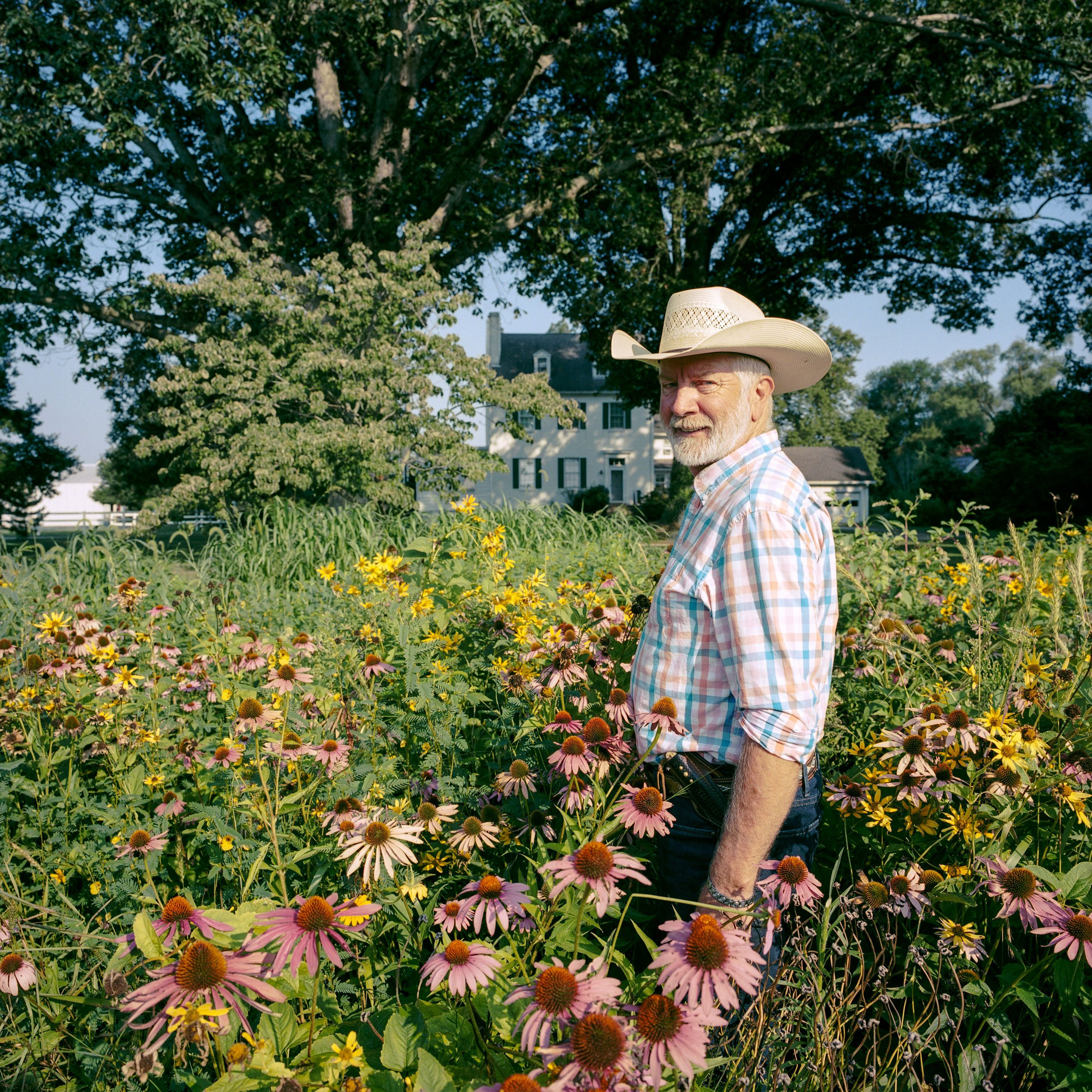 Jon Shaw in his front yard buffer