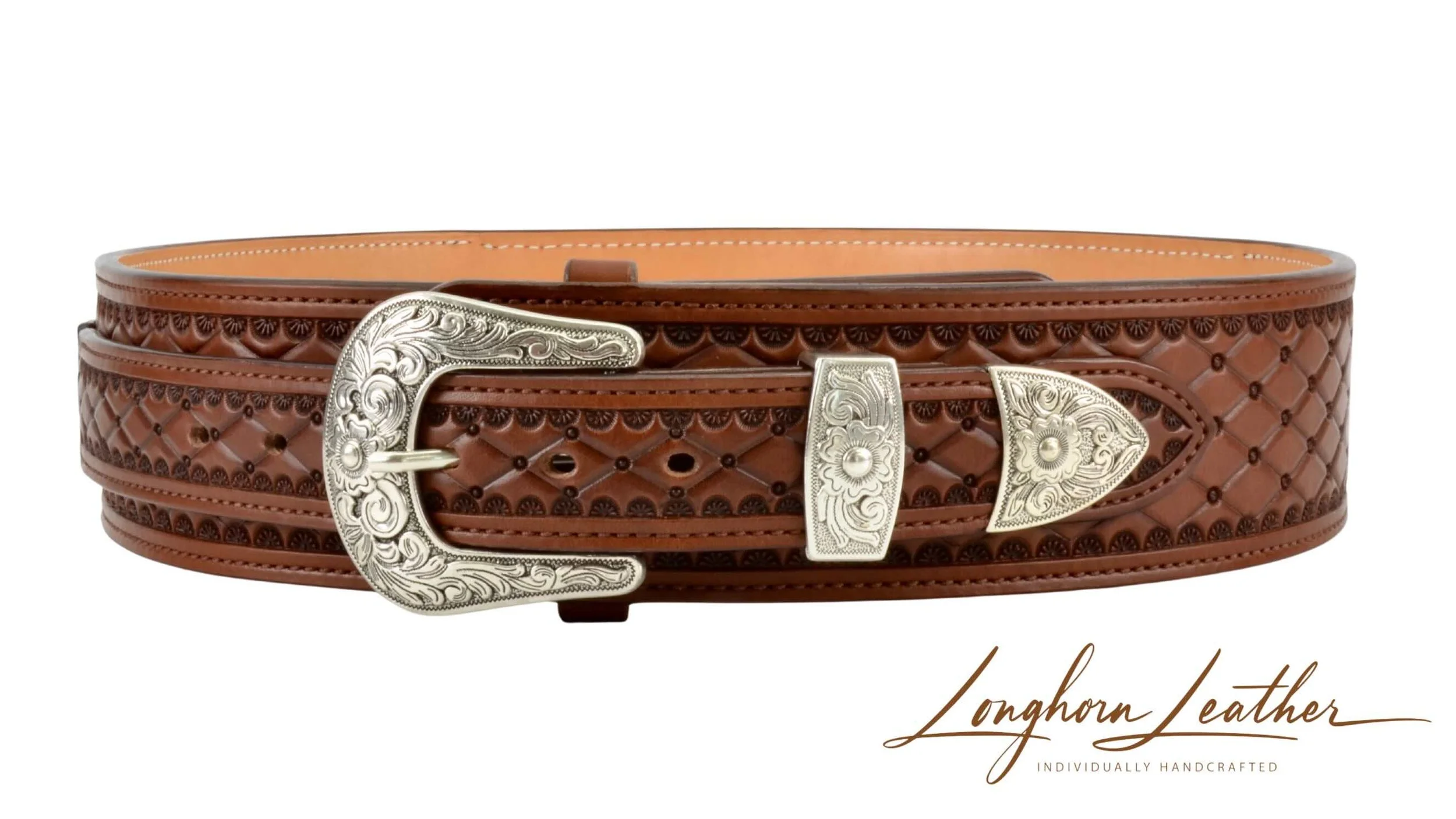 Custom leather western gun belt, San Carlos design - Expertly handcrafted in Scottsdale, Arizona by Longhorn Leather (Copy)