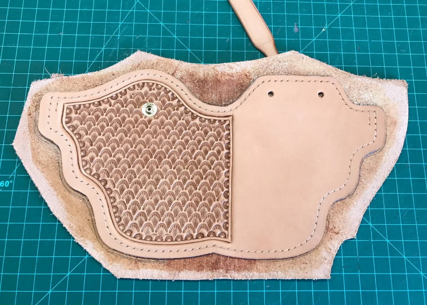 Liner Glued in Place, Ready to Trim