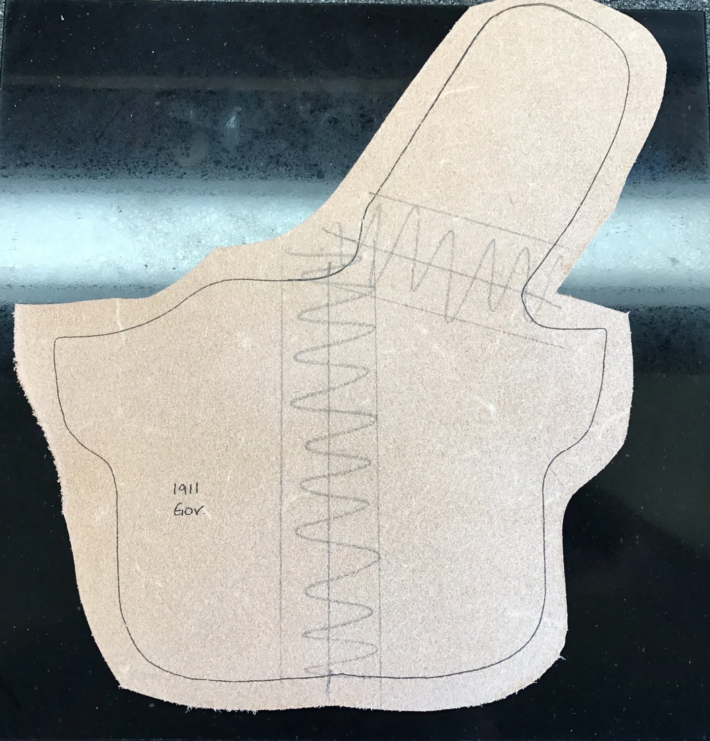 Liner Cut and Marked for Skiving