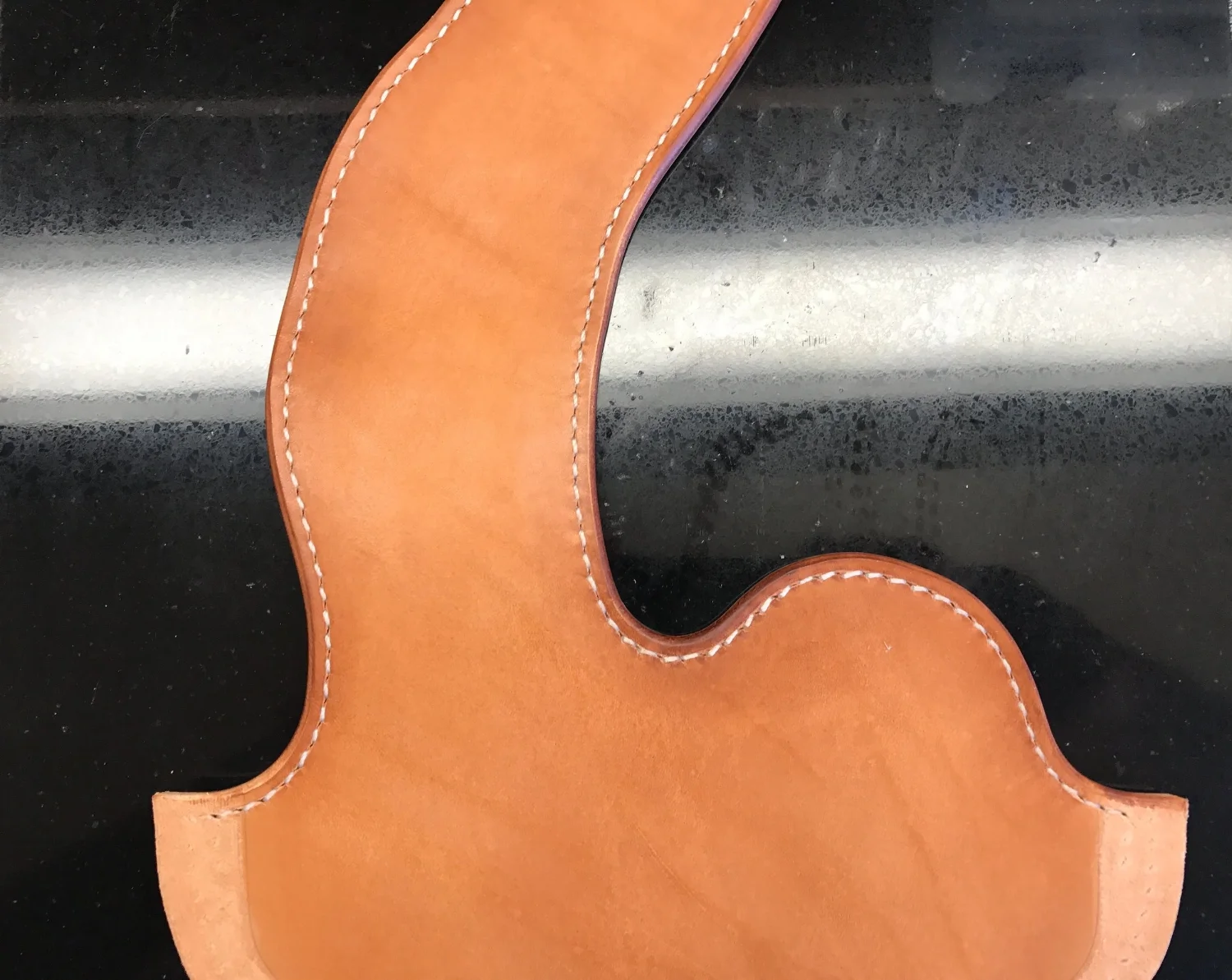 Stitches Wet Pressed, Edges Burnished