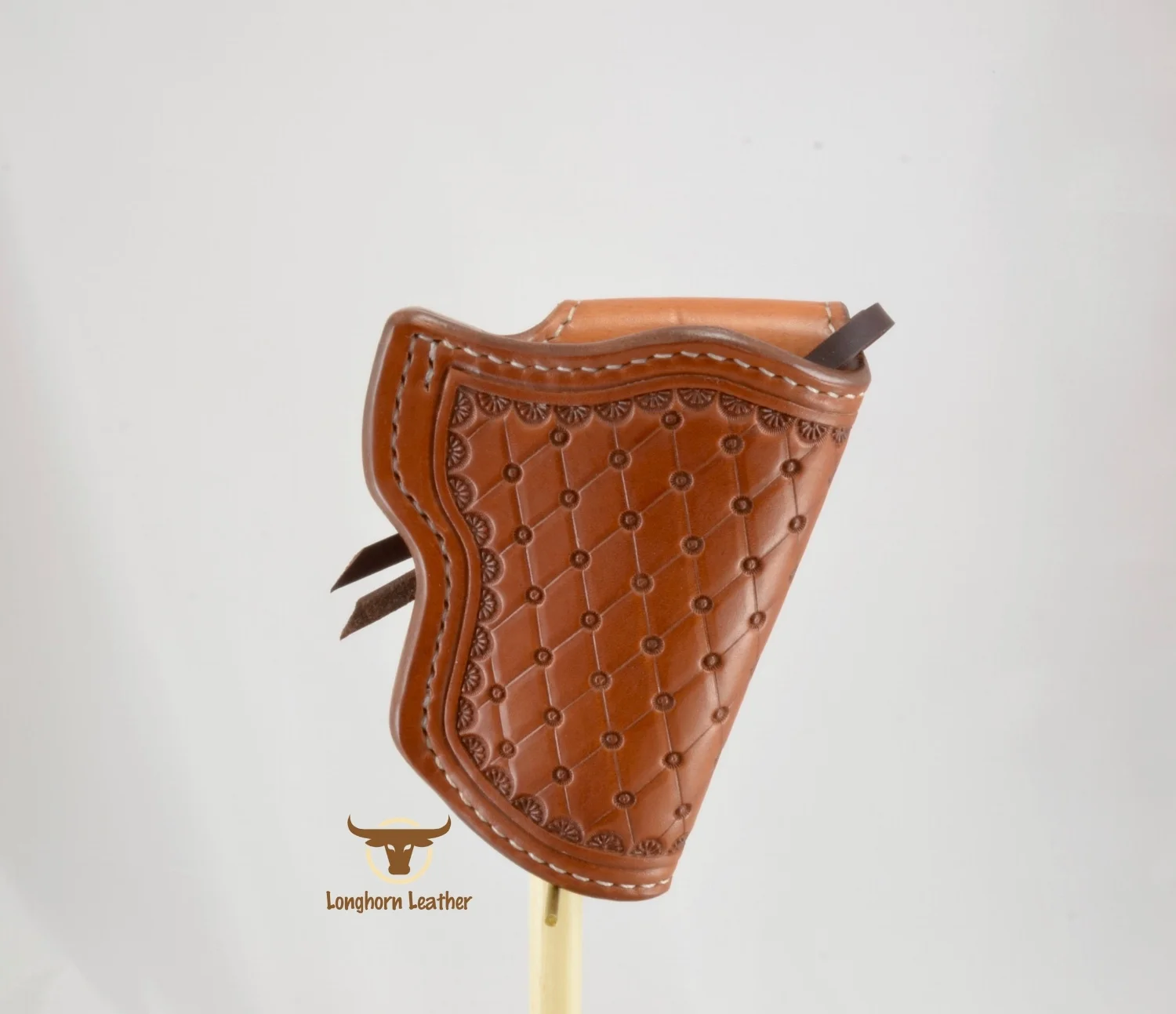 Longhorn Leather AZ - 1911 Commander Holster featuring the %22San Carlos%22 design in natural aged oil 2.jpg