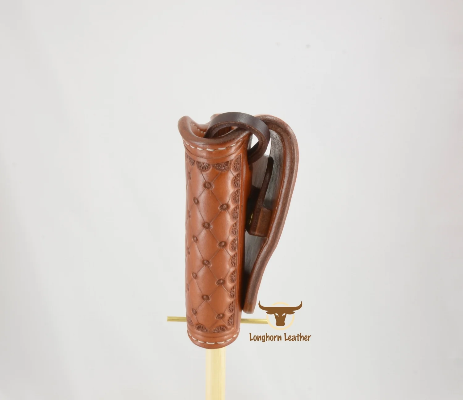 Longhorn Leather AZ - 1911 Commander Holster featuring the %22San Carlos%22 design in natural aged oil 4.jpg