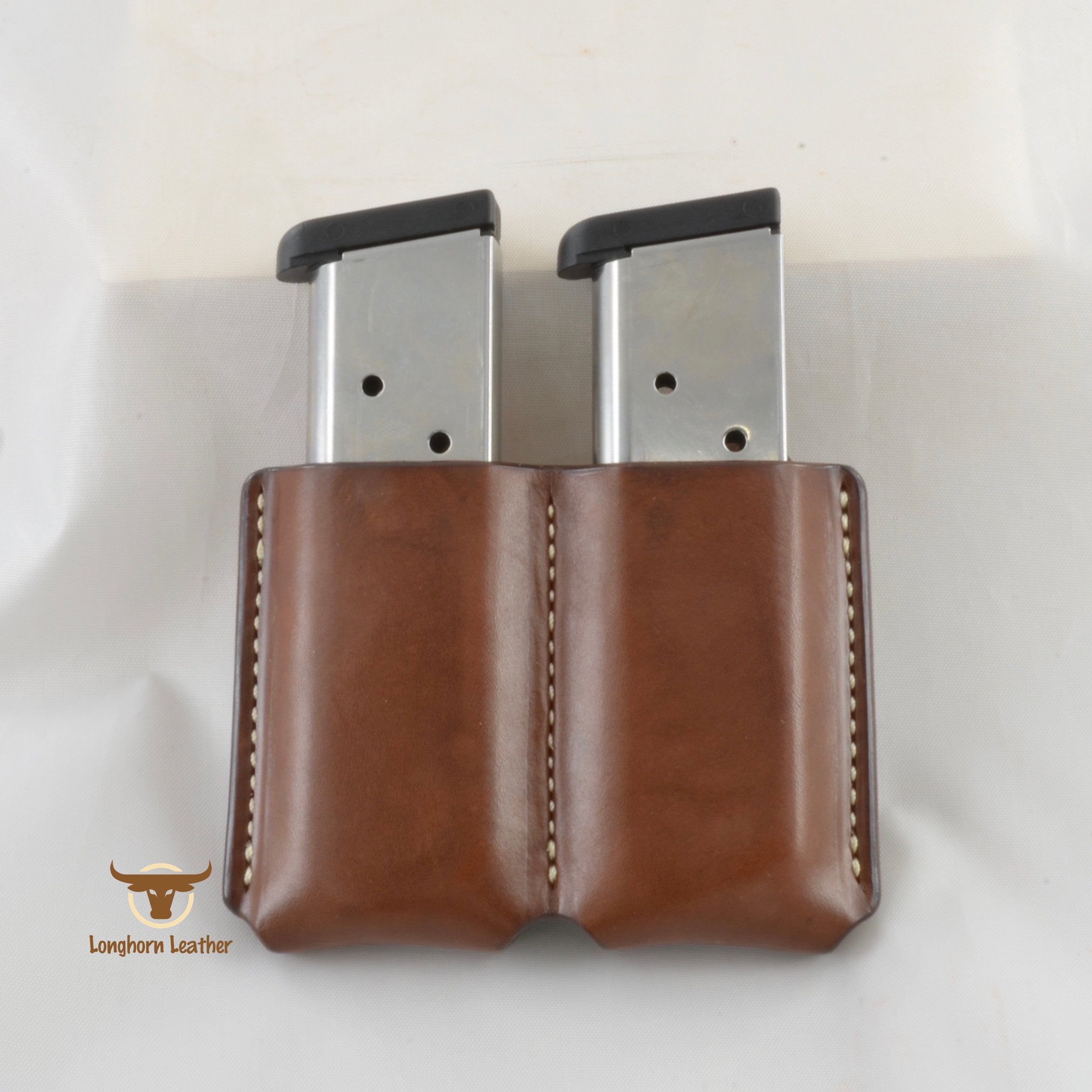 Longhorn Leather AZ1911 Magazine Pouch Brown (natural thread)